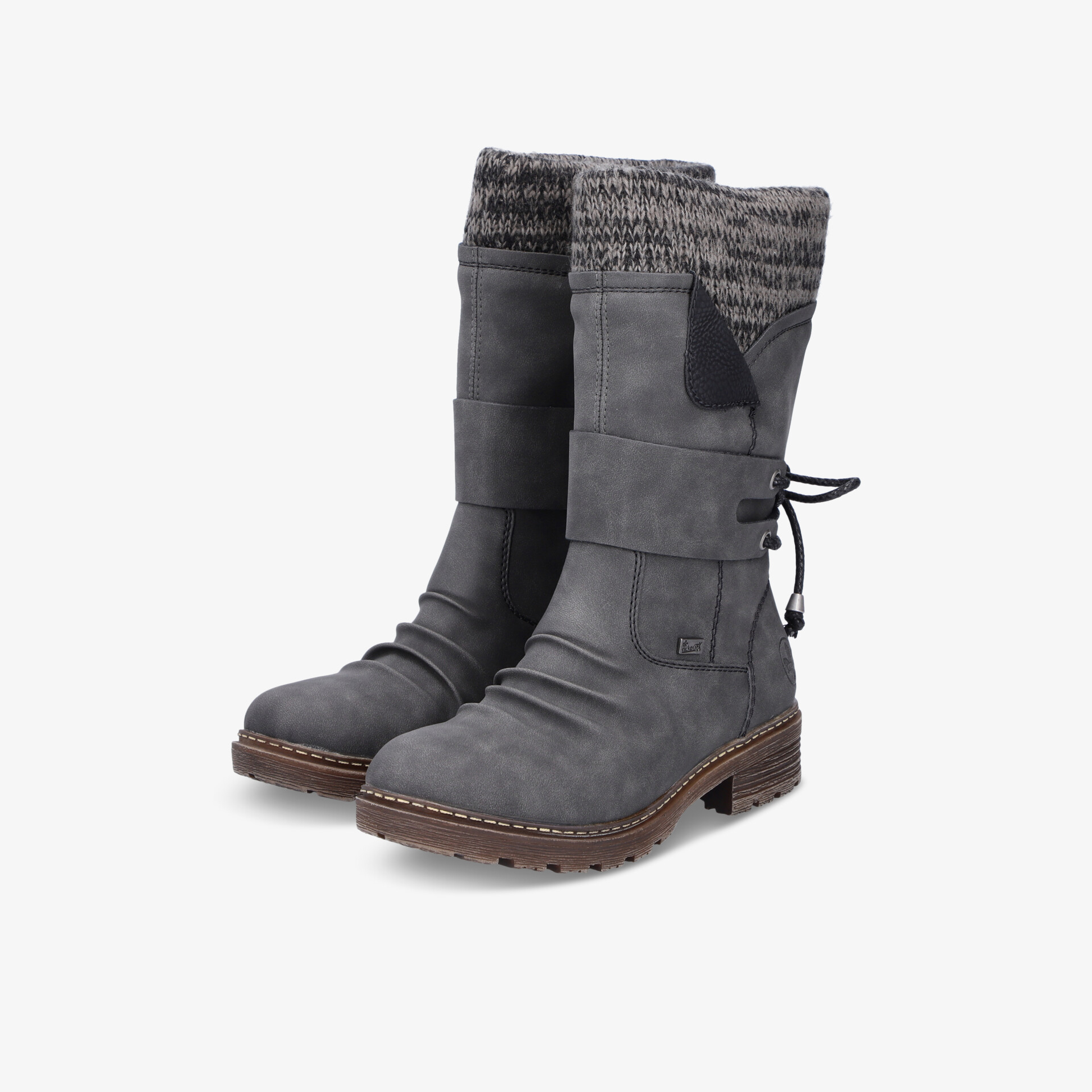 Warme graue Winterstiefel mit weichem Innenfutter und rutschfester Sohle für hohen Komfort