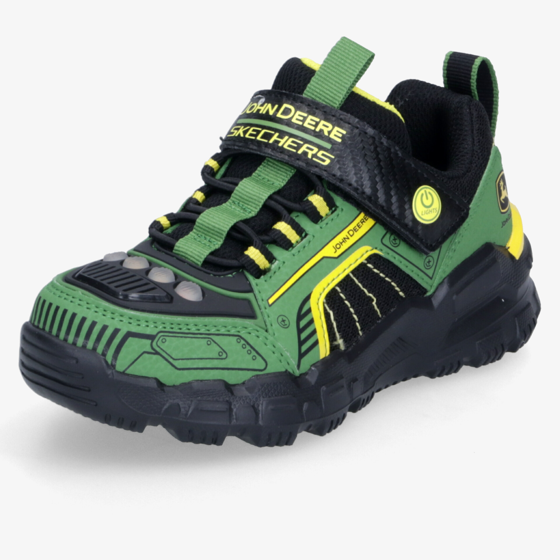 Robuster sportlicher Kinder-Sneaker in Grün und Schwarz mit rutschfester Sohle und bequemer Passform