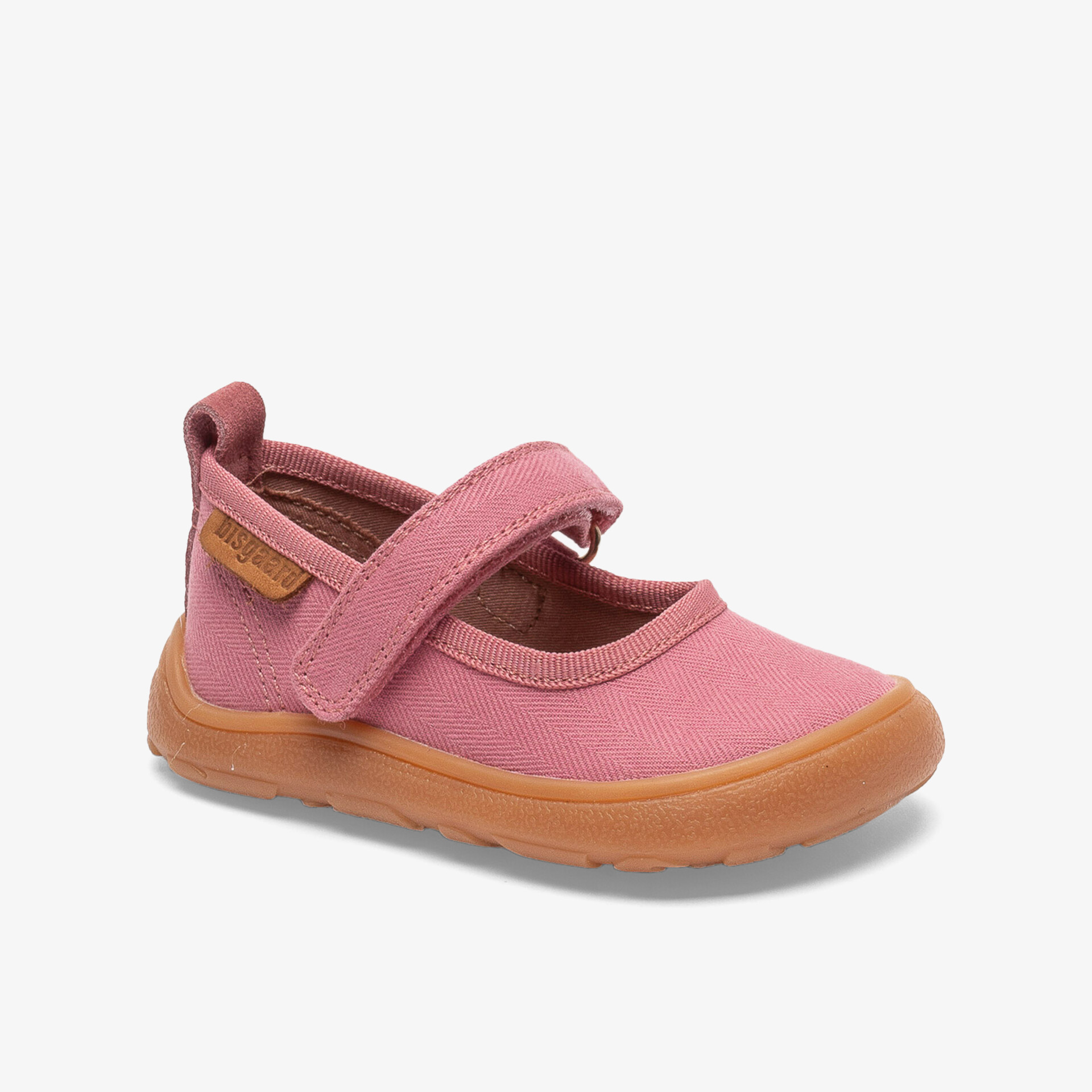 Leichter rosafarbener Kinderschuh mit flexiblem Klettverschluss und rutschfester Sohlenprofil, hoher Tragekomfort