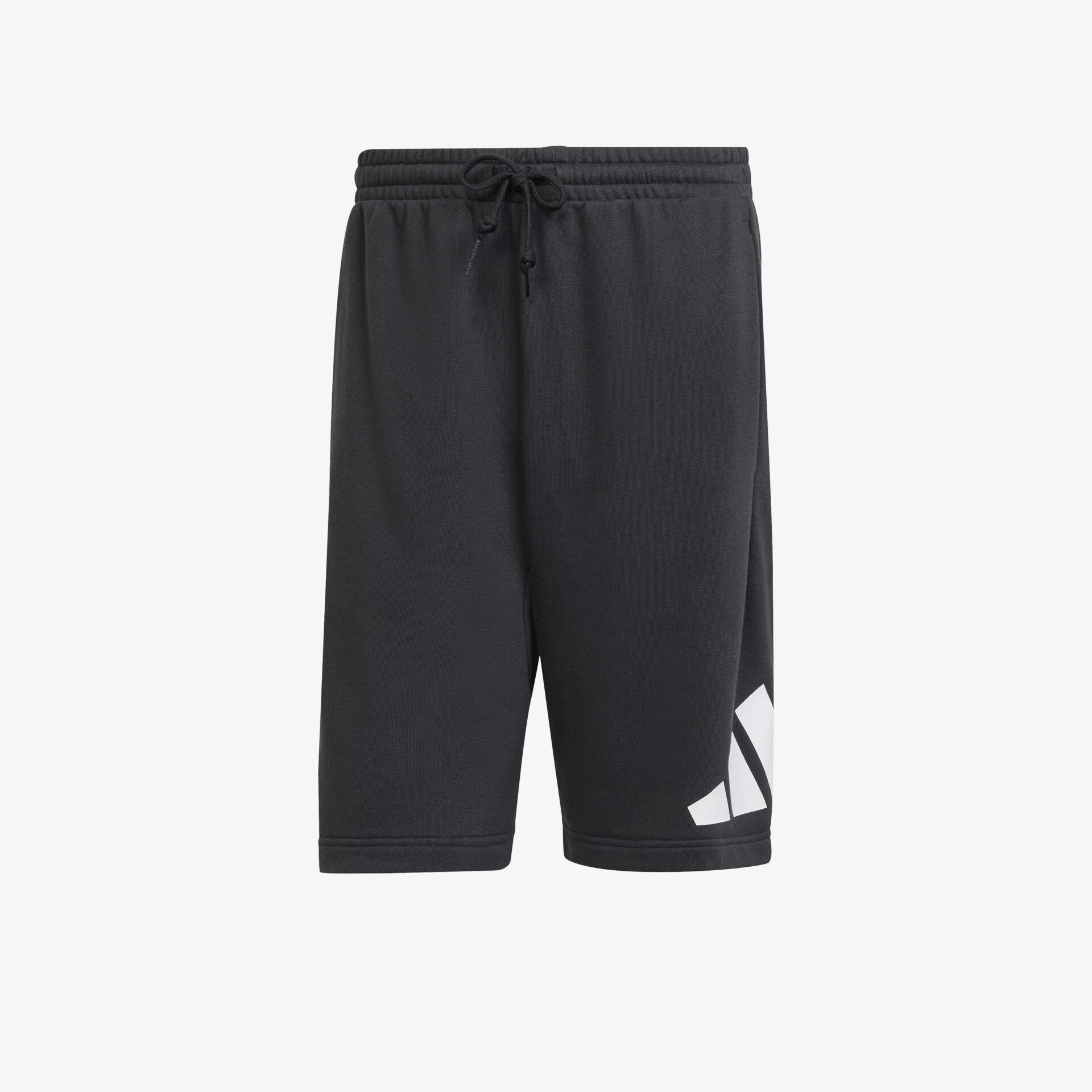 Schwarze Sportshorts mit elastischem Bund und Kordelzug, komfortabel und atmungsaktiv für Training