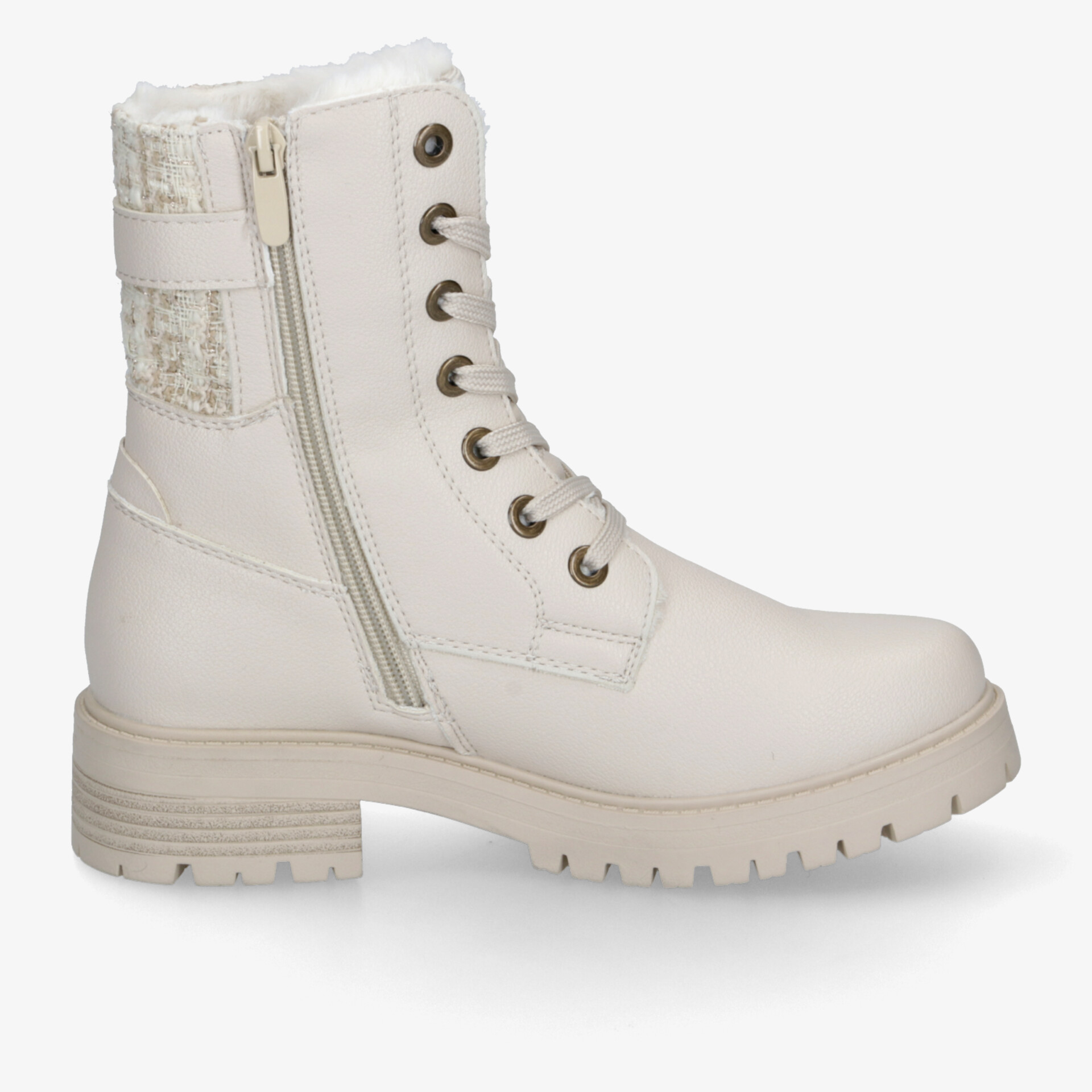 Eleganter und robuster Winterstiefel mit Fütterung und Reißverschluss für optimalen Komfort und Griffigkeit.