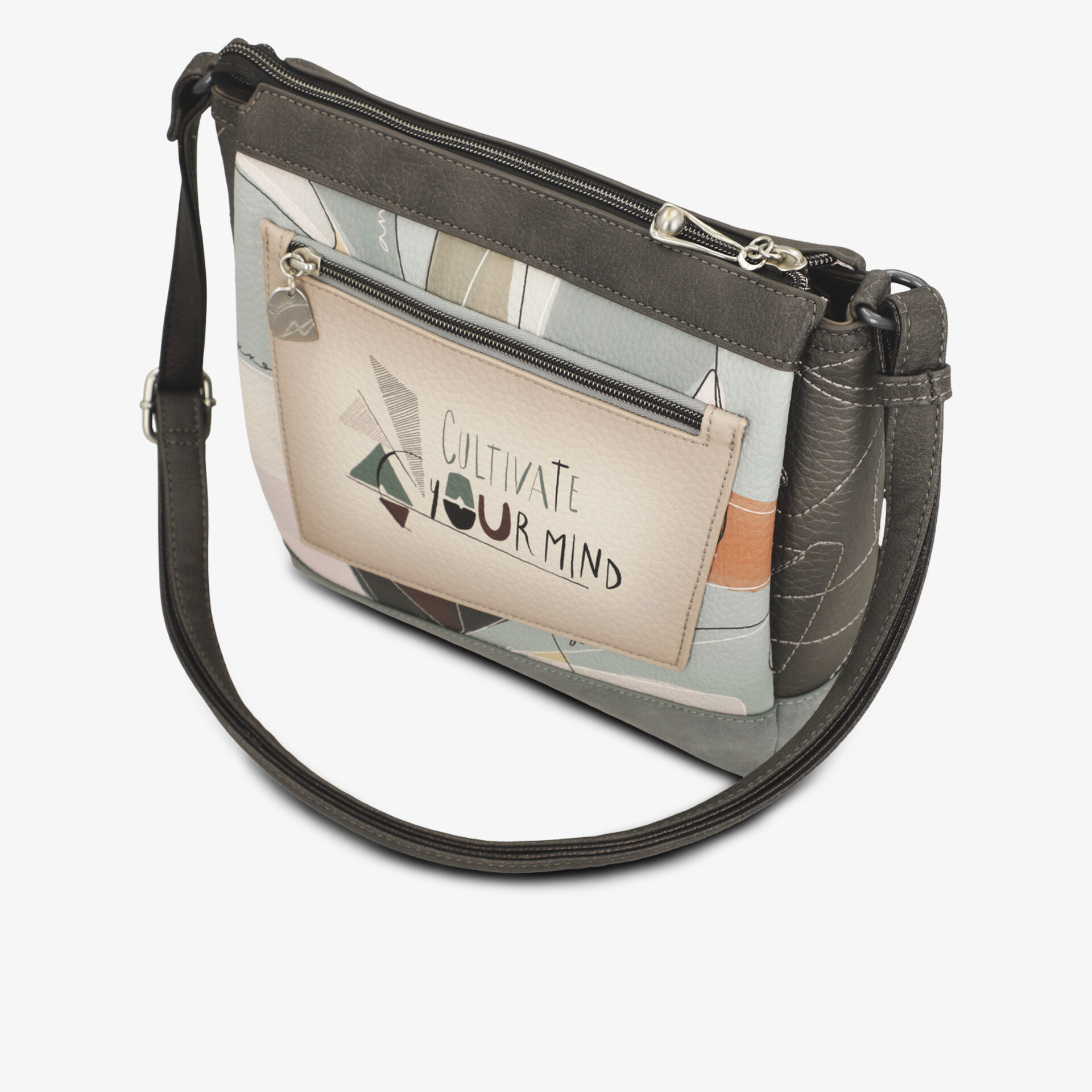 Modische kleine Handtasche mit Reißverschluss und verstellbarem Riemen, praktisch für Alltag und Events