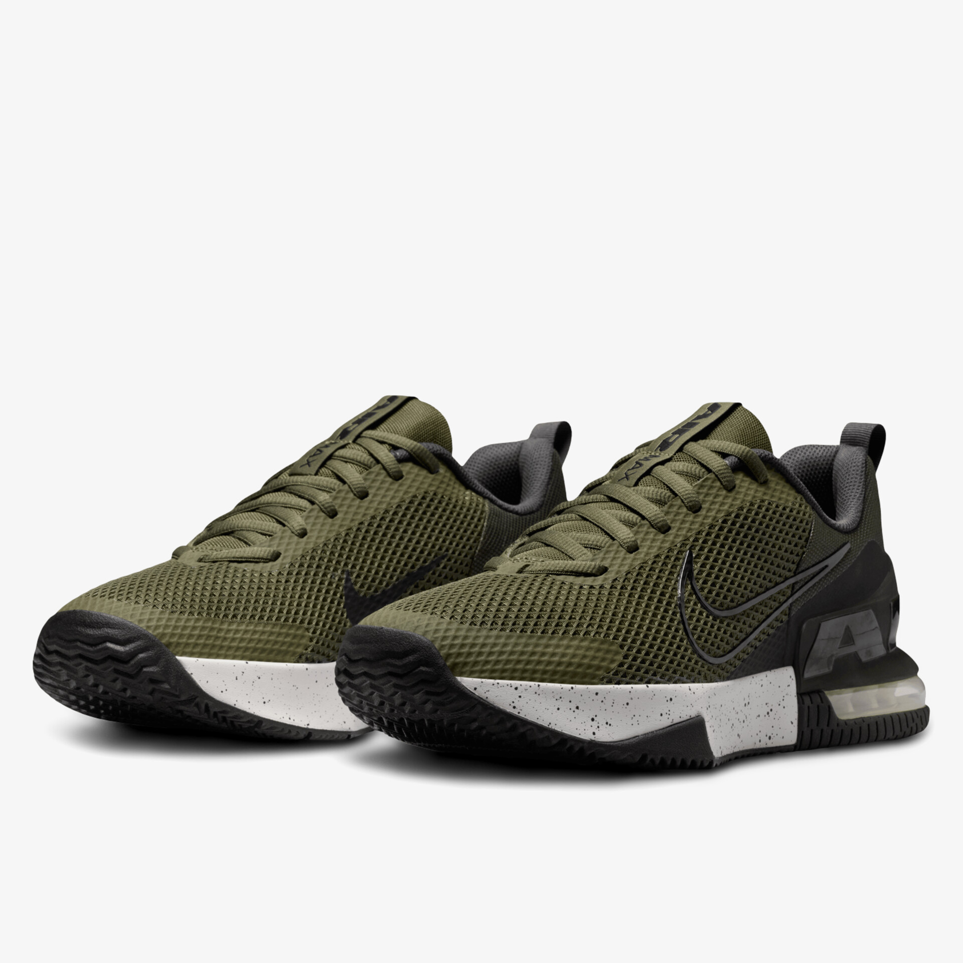 Moderne Sportschuhe in Olivgrün mit strapazierfähiger Sohle und atmungsaktivem Material.