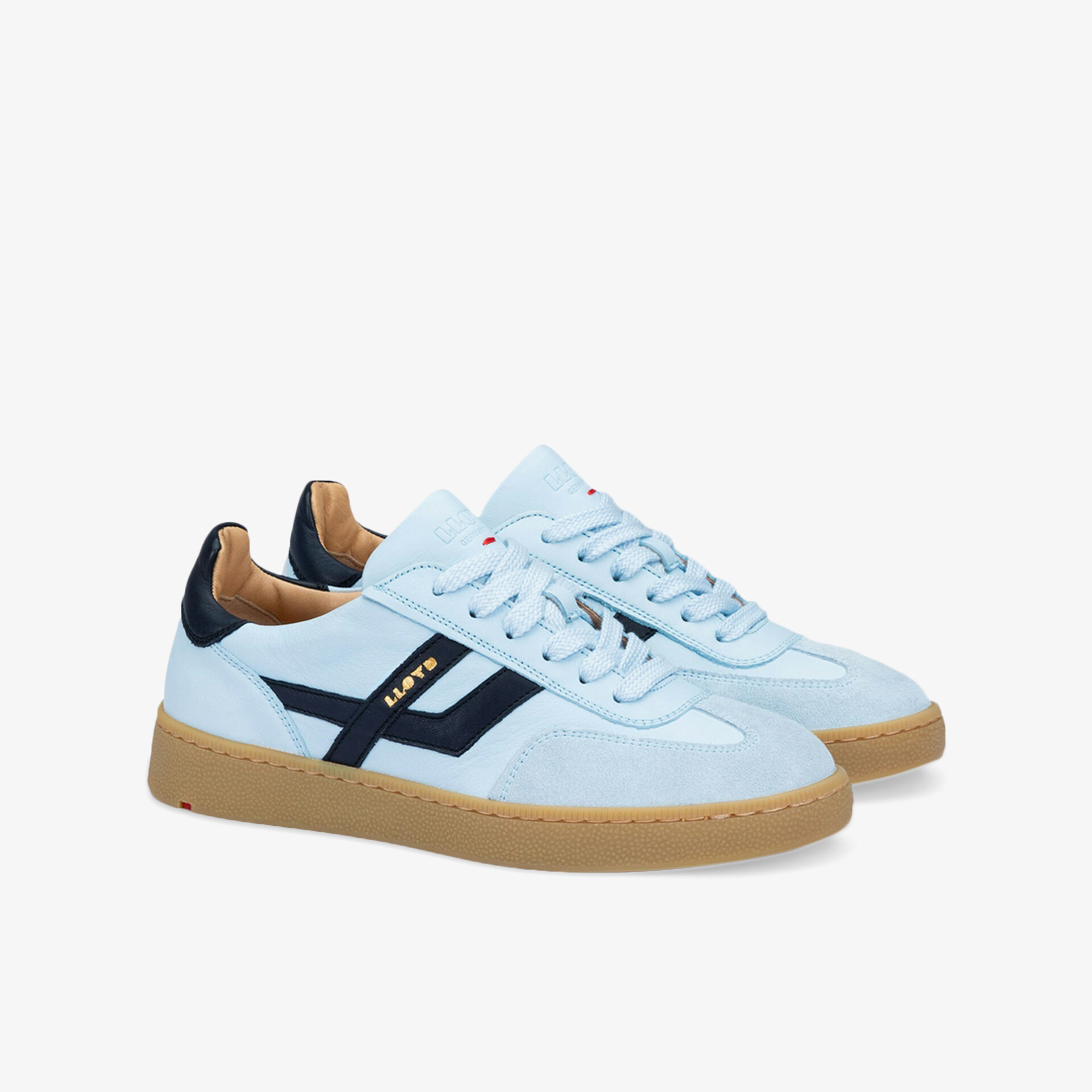 Leichte und bequeme Sneaker mit strapazierfähiger Gummisohle und modernem Design in weiß und blau