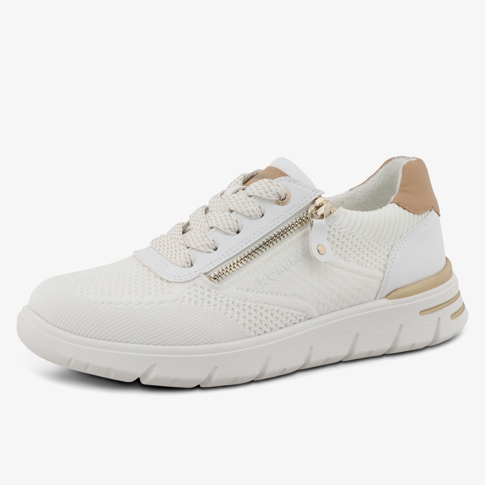Moderner leichter Sneaker mit atmungsaktivem Material und praktischem seitlichem Reißverschluss, flexible Sohle für hohen Tragekomfort