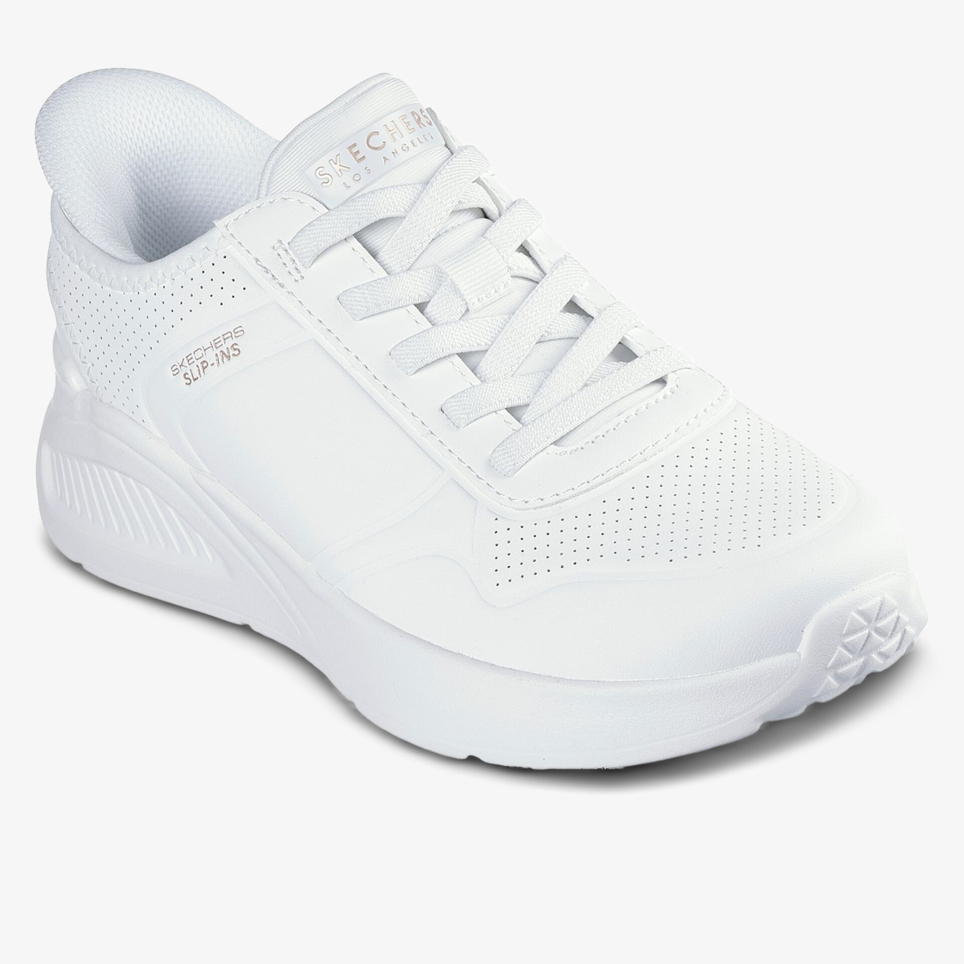 Stylischer weißer Sneaker mit bequemer Passform und atmungsaktivem Material.