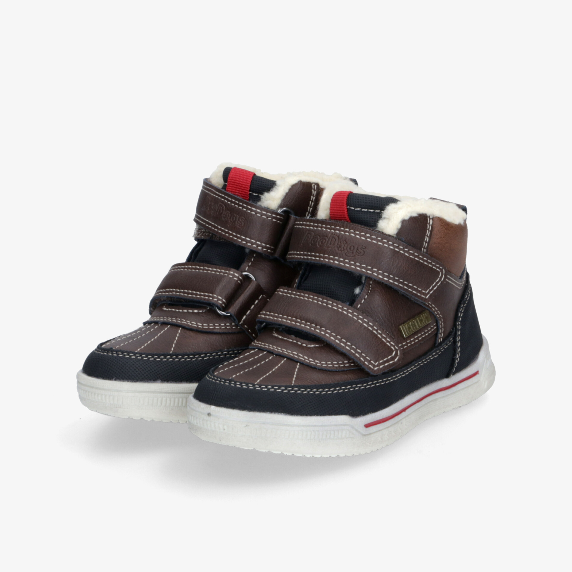 Warmes und robustes Paar Winterstiefel mit weicher Innenfütterung und praktischem Klettverschluss für sicheren Halt