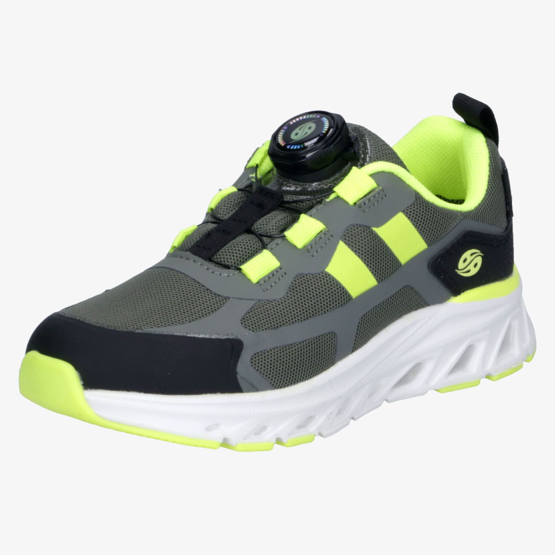 Sportlicher Laufschuh in moderner 3/4 Ansicht mit atmungsaktivem Material und komfortabler Dämpfung