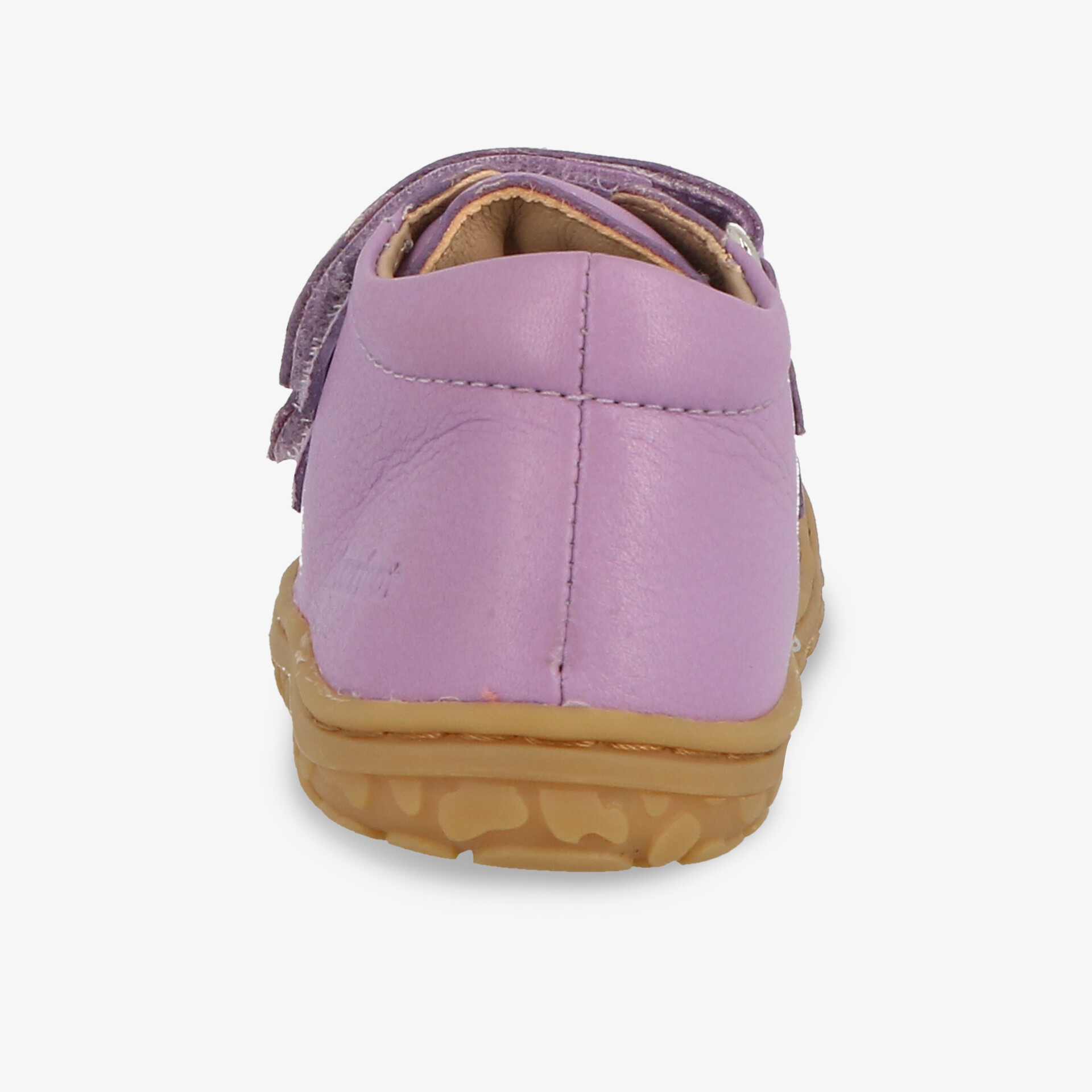Weicher lila Schuh aus Leder mit flexibler, rutschfester Sohle für angenehmen Tragekomfort