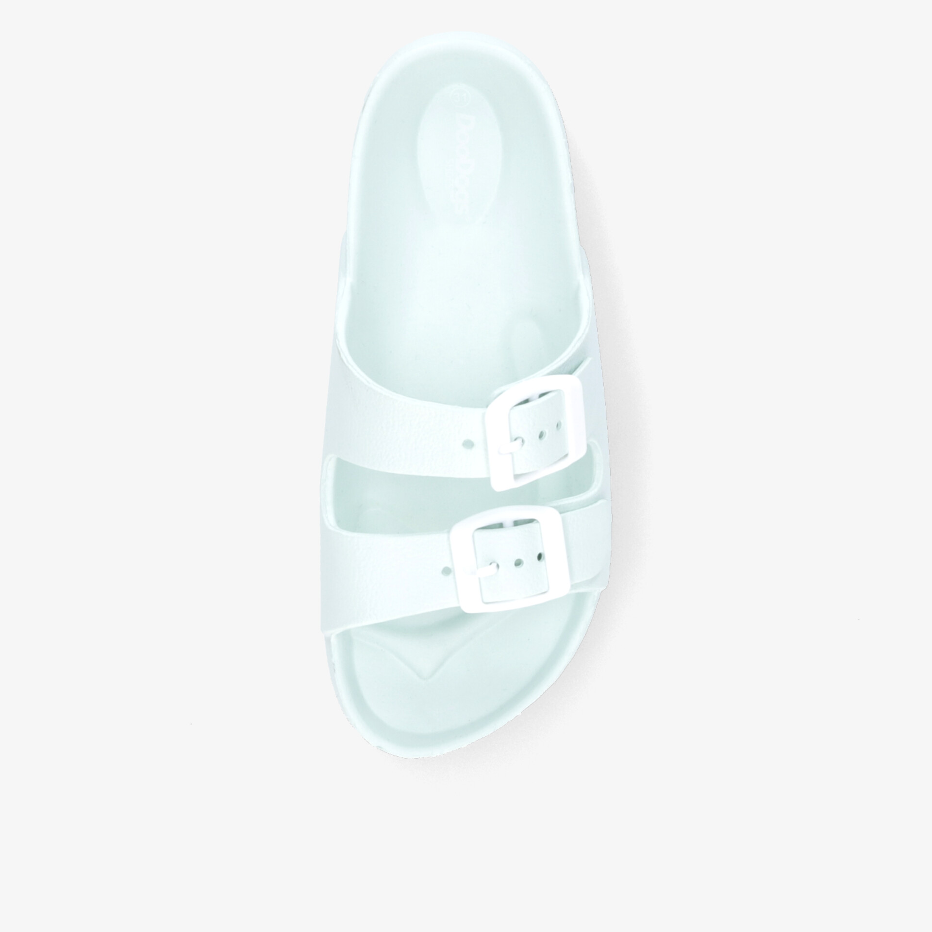 Elegante Sandale mit zweifarbigen Schnallen für optimalen Halt und Komfort.