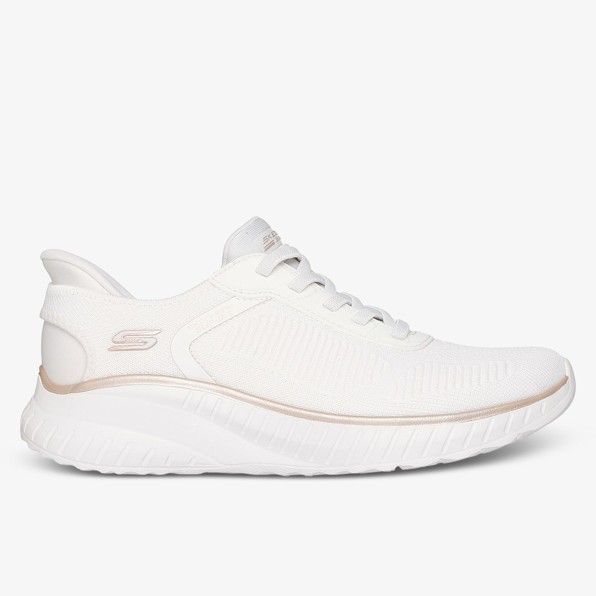 Moderner weißer Sneaker mit leichtem, atmungsaktivem Design und hohem Tragekomfort.