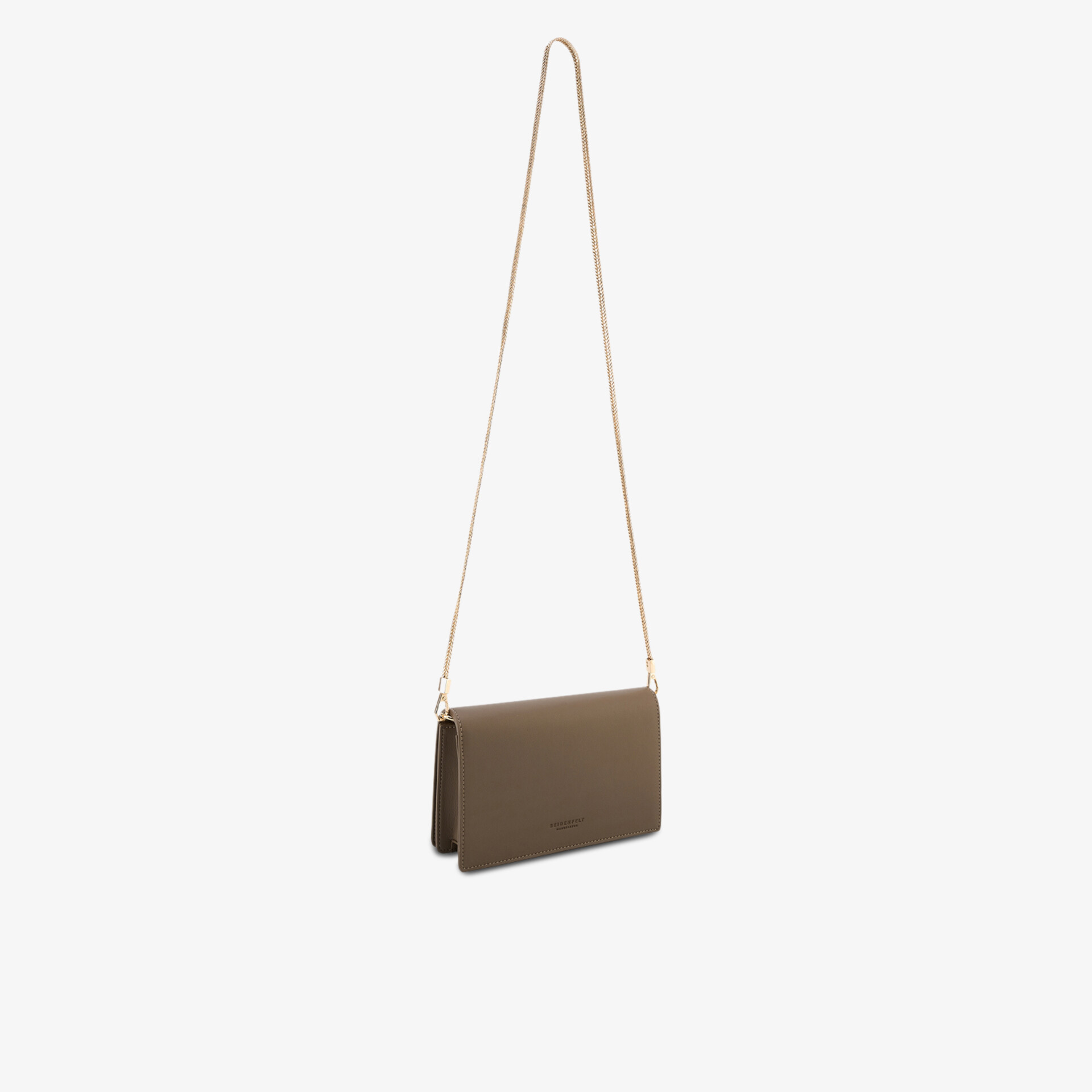Schlanke kleine Umhängetasche mit langem Tragegurt in schlichtem, eleganten Design