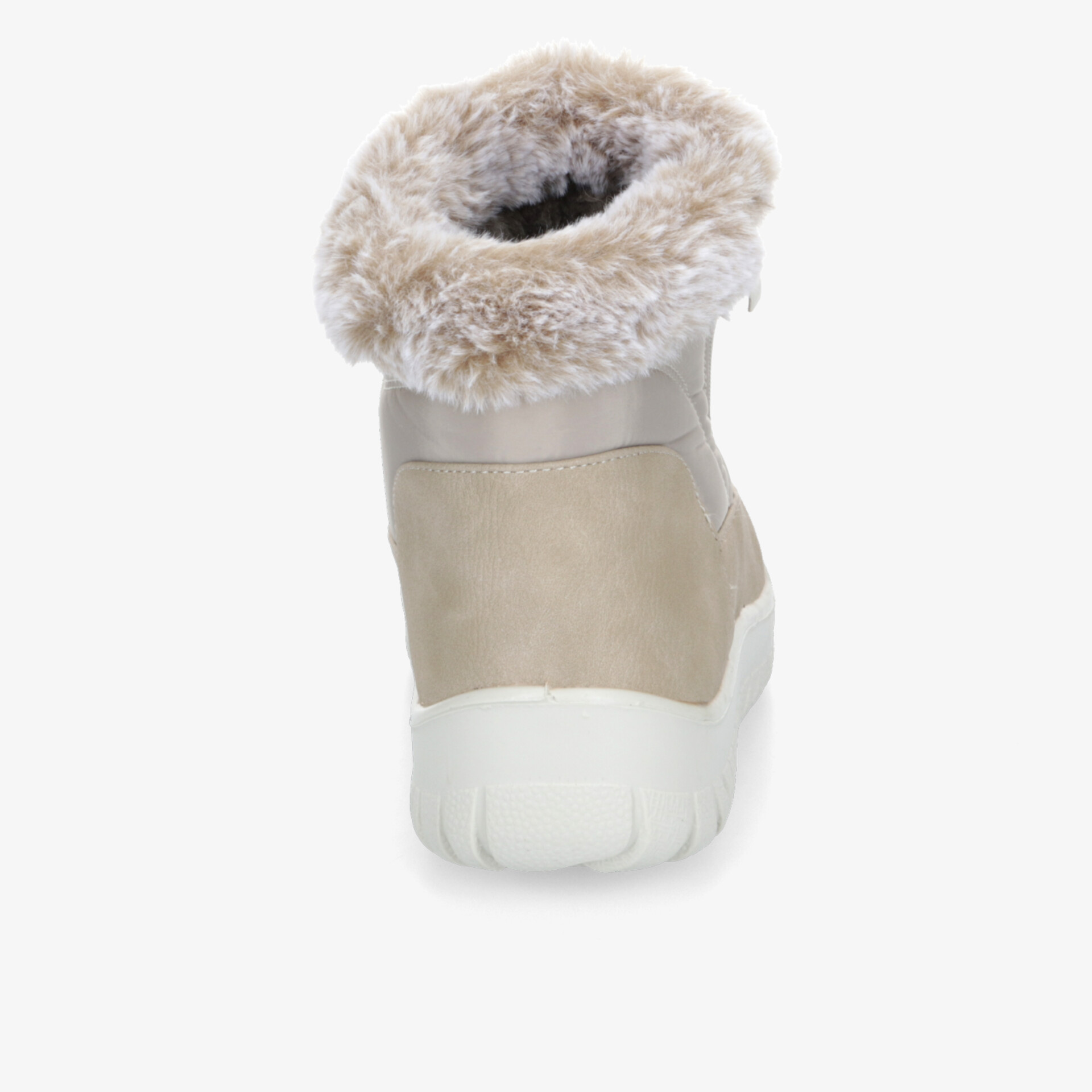 Warmer Winterstiefel mit weichem Fellfutter und rutschfester Sohle in klassischer Rückansicht