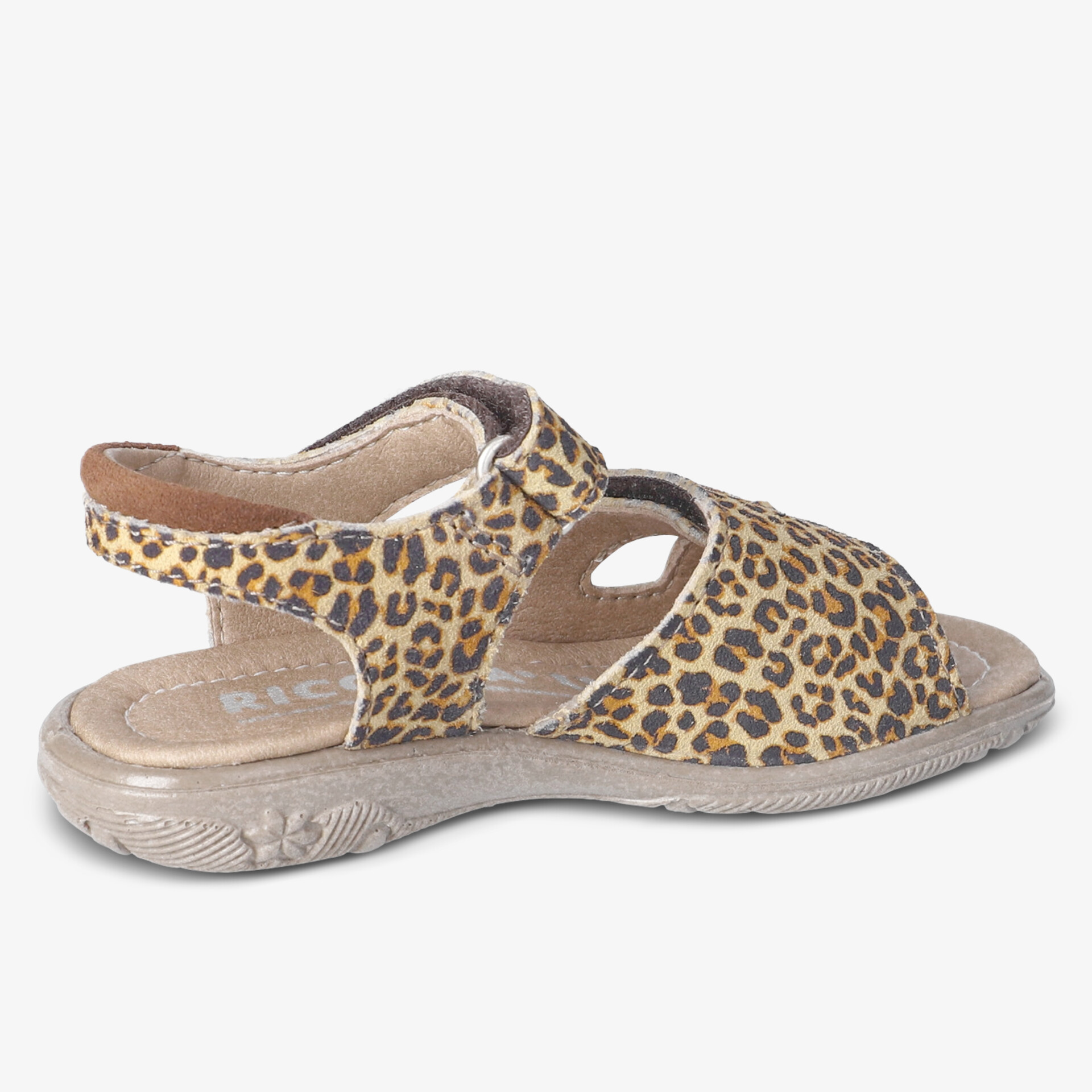 Bequeme Sandale mit leopard Print, weichem Fußbett und verstellbarem Riemen für optimalen Tragekomfort