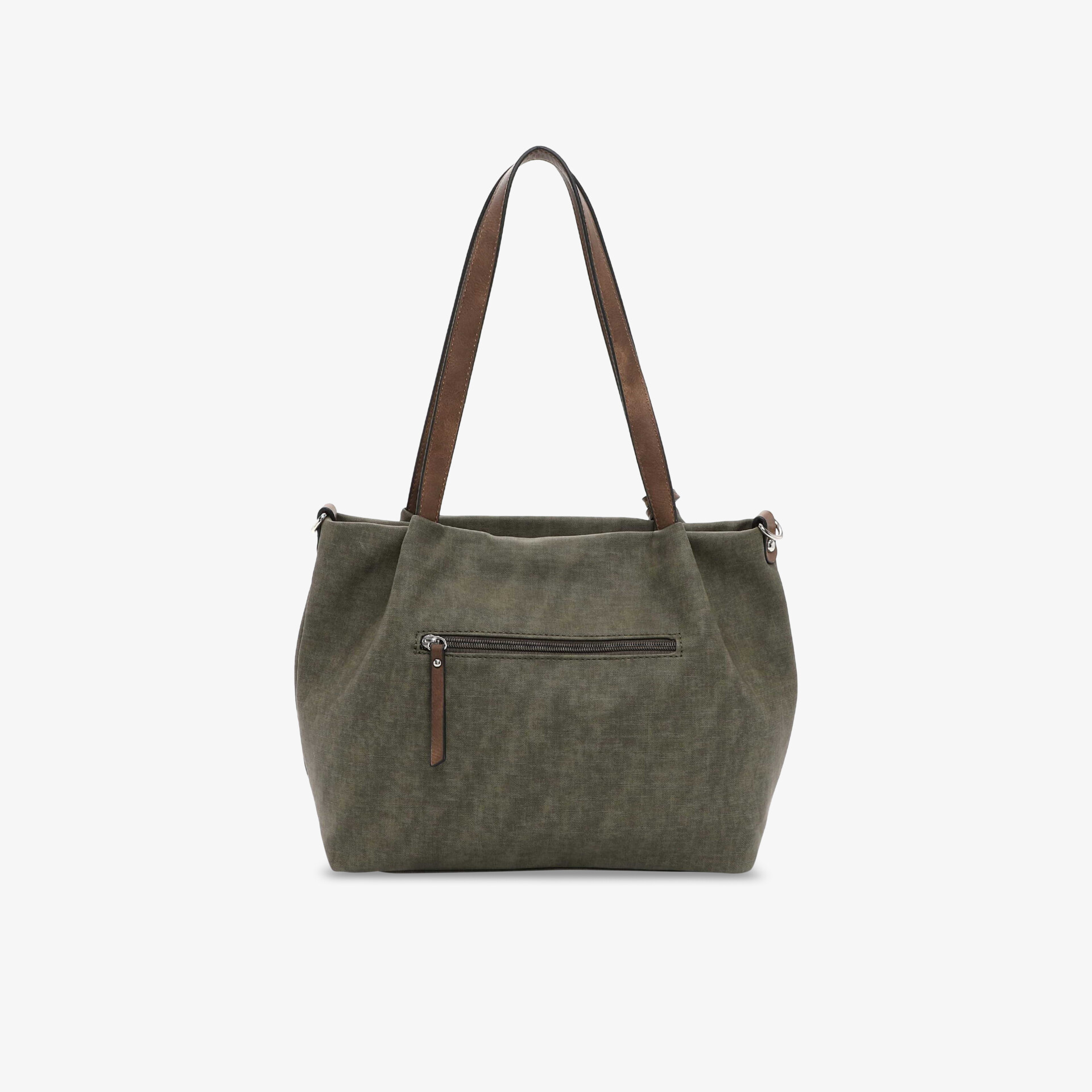 Geräumige Tasche mit robustem Material und praktischem Reißverschlussfach, lange Tragegriffe für bequemen Komfort