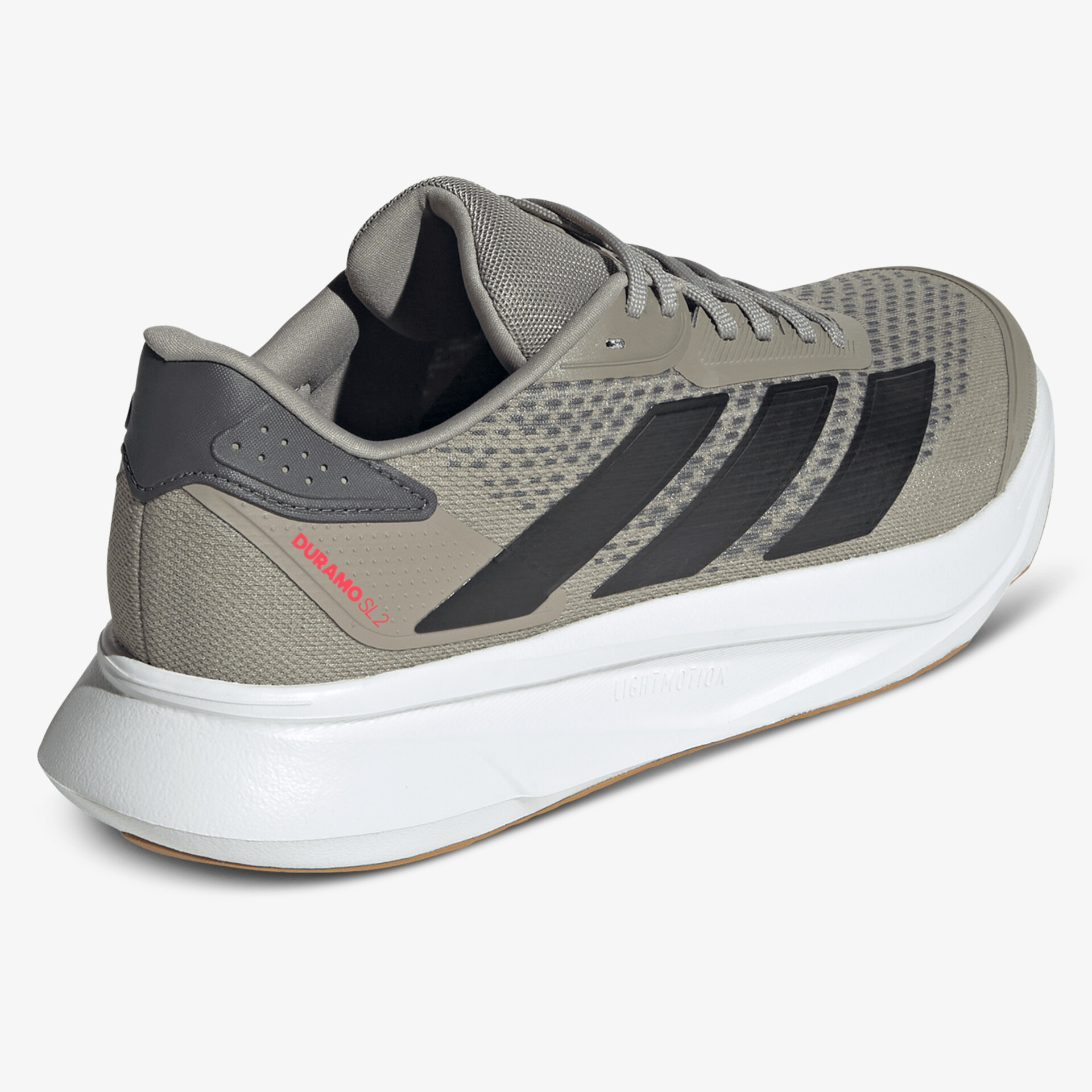 Leichter Laufschuh mit atmungsaktivem Obermaterial, komfortabler Passform und robuster weißer Gummisohle seitlich