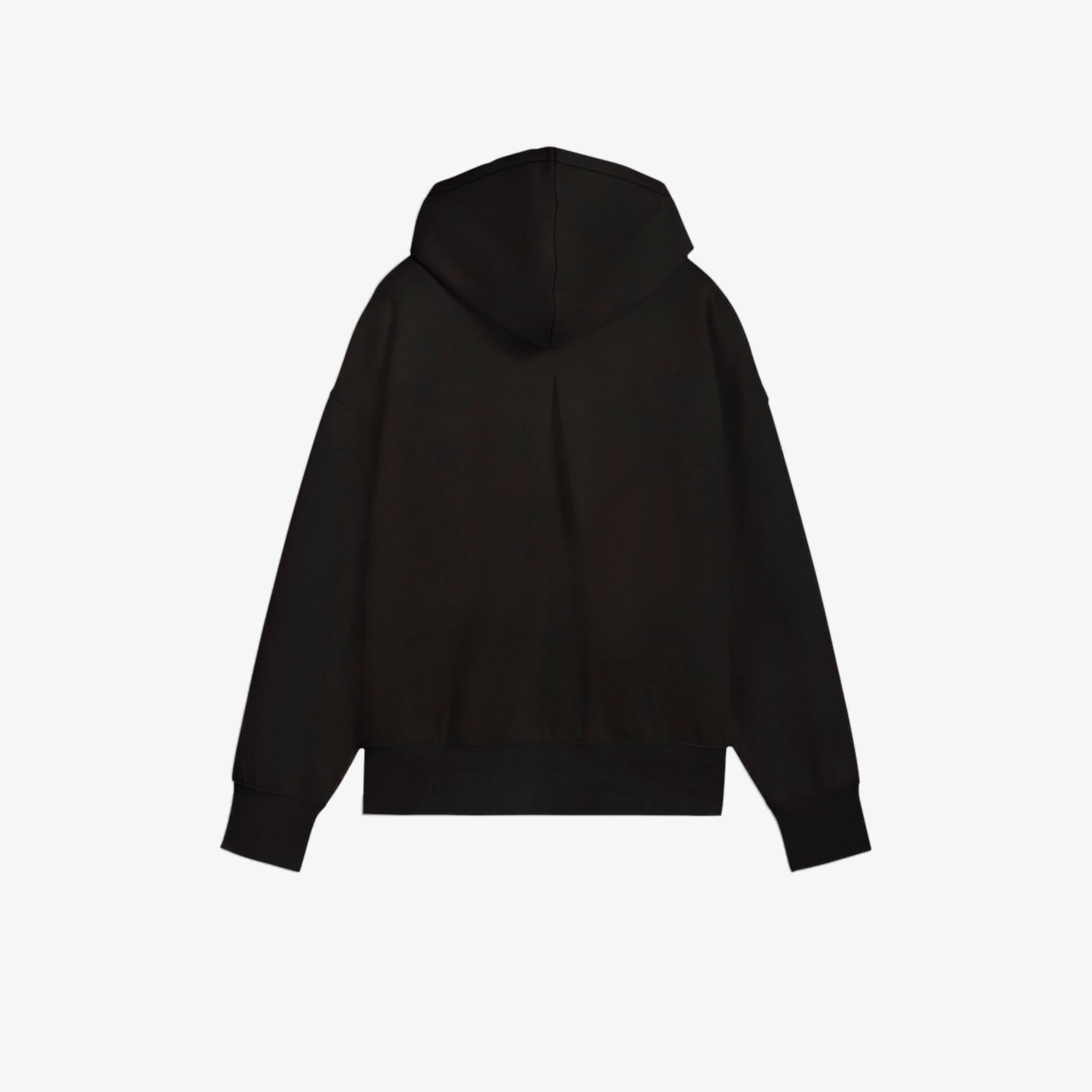 Schwarzer Kapuzenpullover mit elastischen Bündchen bequem und lässig, ideal für sportliche und casual Outfits