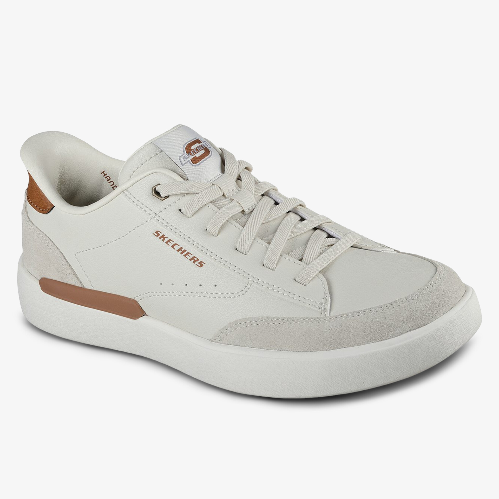 Moderner weißer Sneaker aus Leder mit komfortabler Passform und rutschfester Sohle