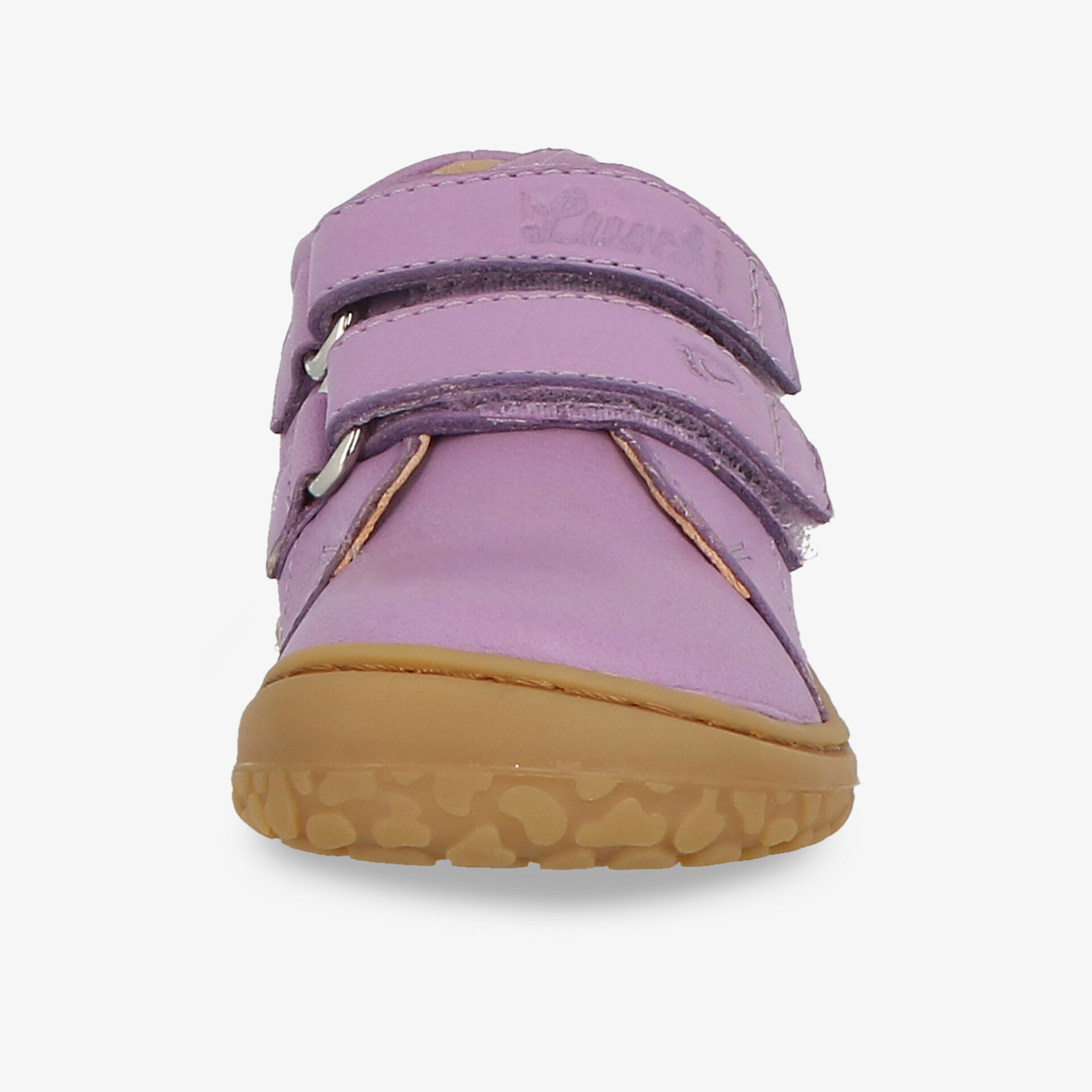 Lila Schuh mit robuster Gummisohle und praktischem Klettverschluss für bequemen Halt