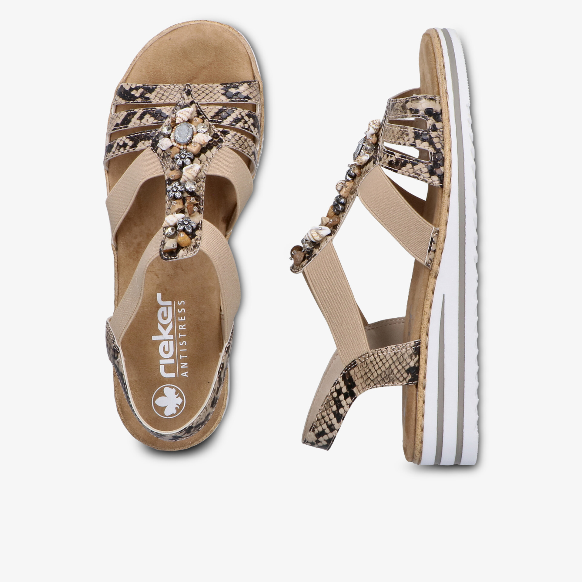 Moderne Sandalen mit verstellbarem Riemen und modischem Schlangenledermuster für bequemen und leichten Tragekomfort