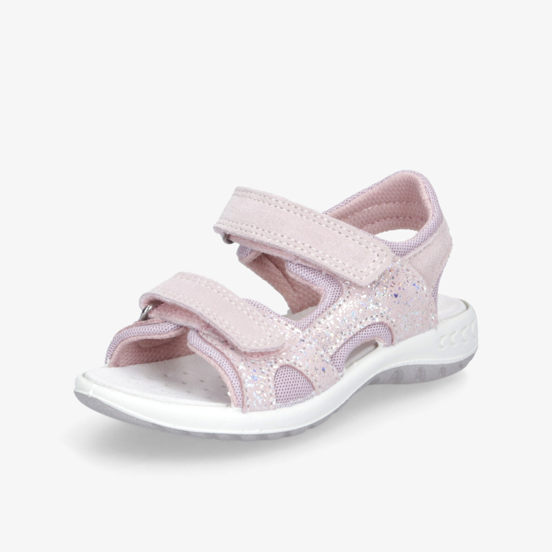 Leichte, atmungsaktive offene Sandale mit verstellbaren Klettverschlüssen und flexibler, rutschfester Sohle