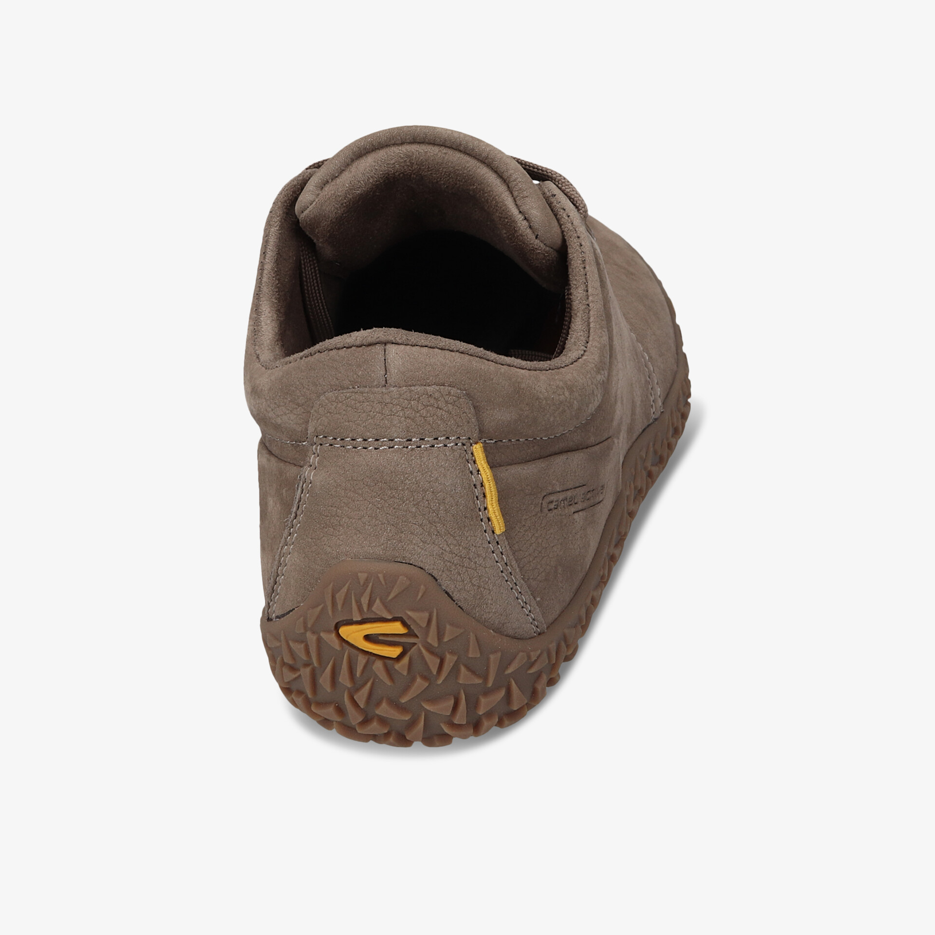 Robuster Schuh mit weichem, langlebigem Material und rutschfester, flexibler Sohle, Rückansicht