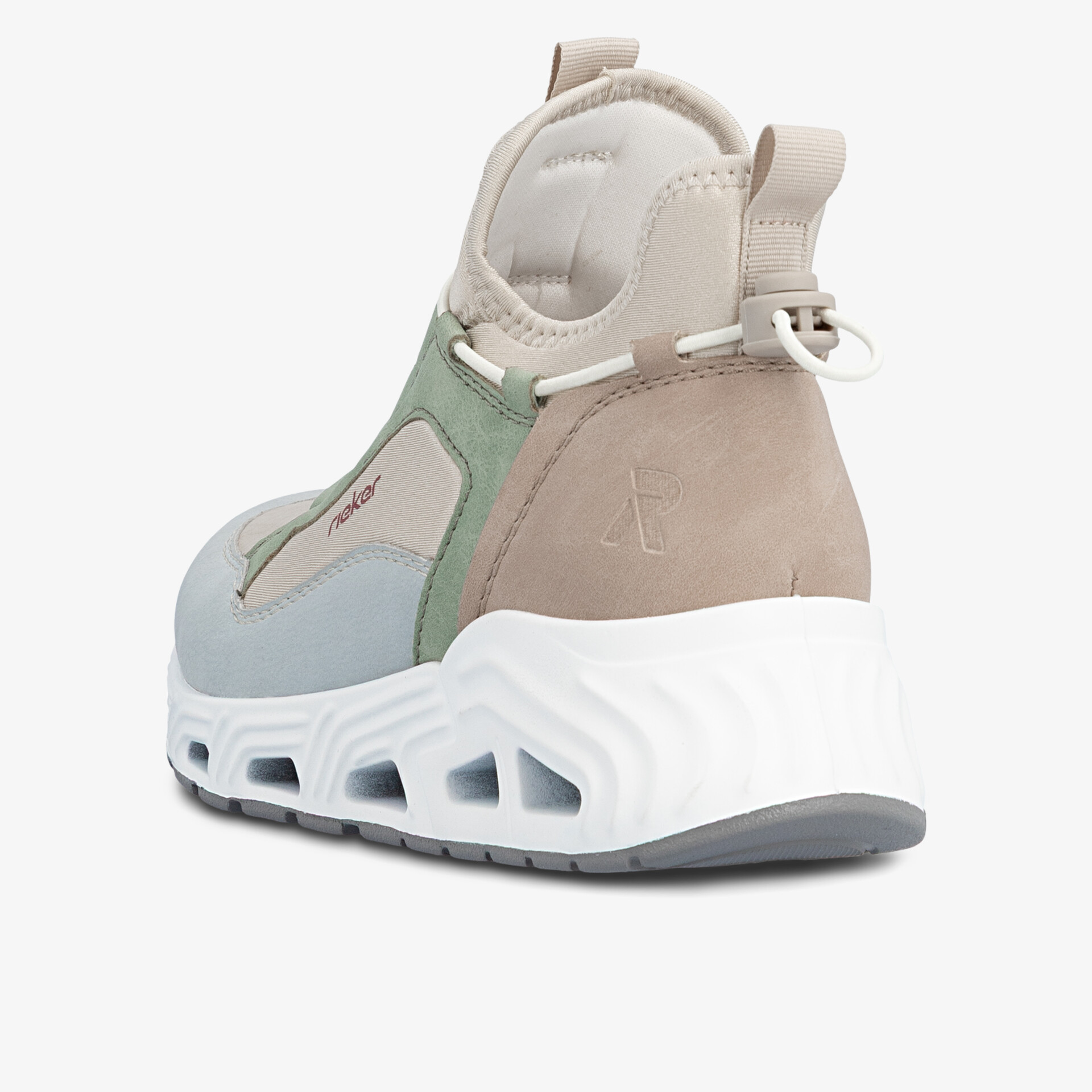 Moderne Sneaker mit atmungsaktivem Material und leichter, ergonomischer Sohle in seitlicher Ansicht