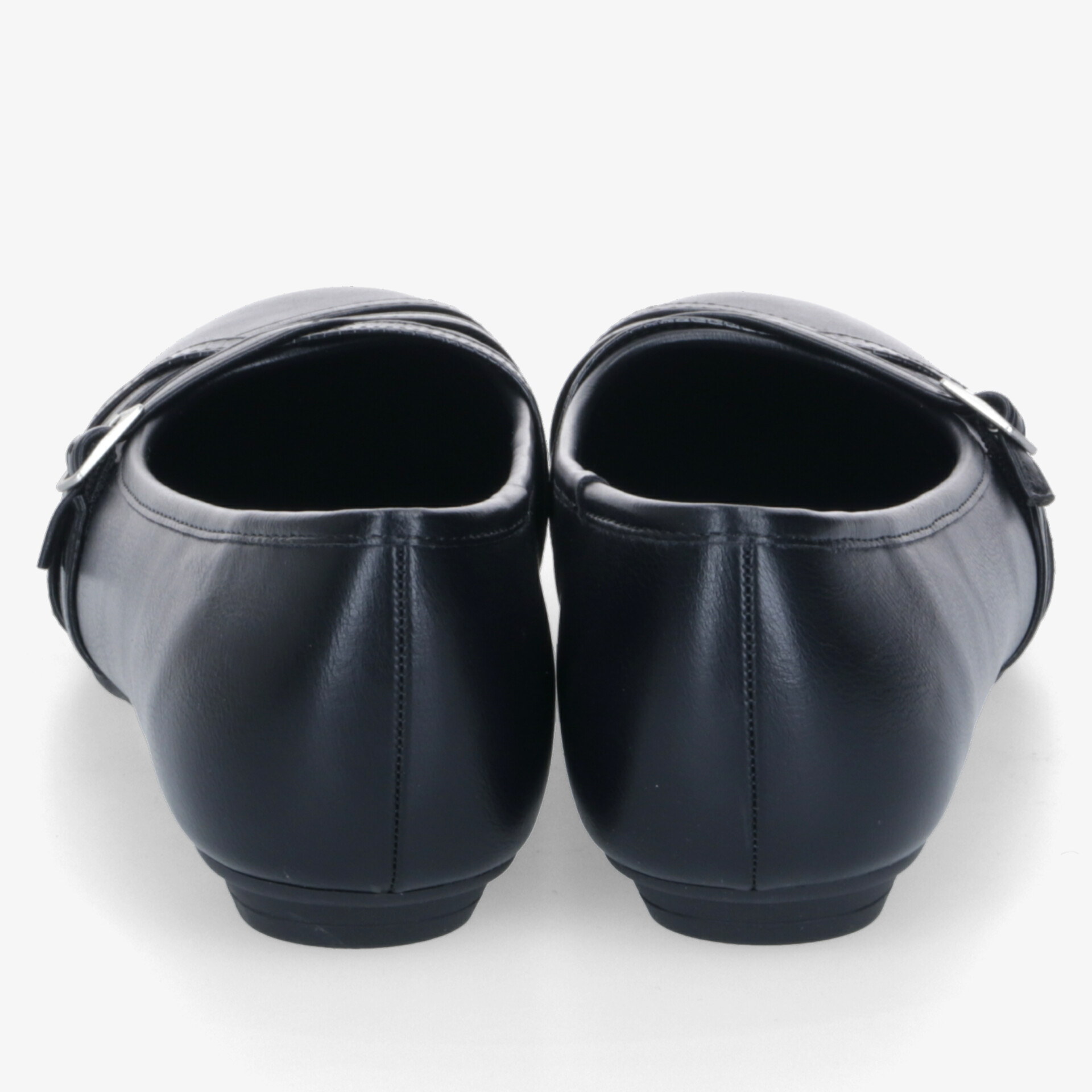 Elegante schwarze Schuhe aus hochwertigem Material mit sauberer Verarbeitung, Komfort und klassischem Stil, Rückansicht