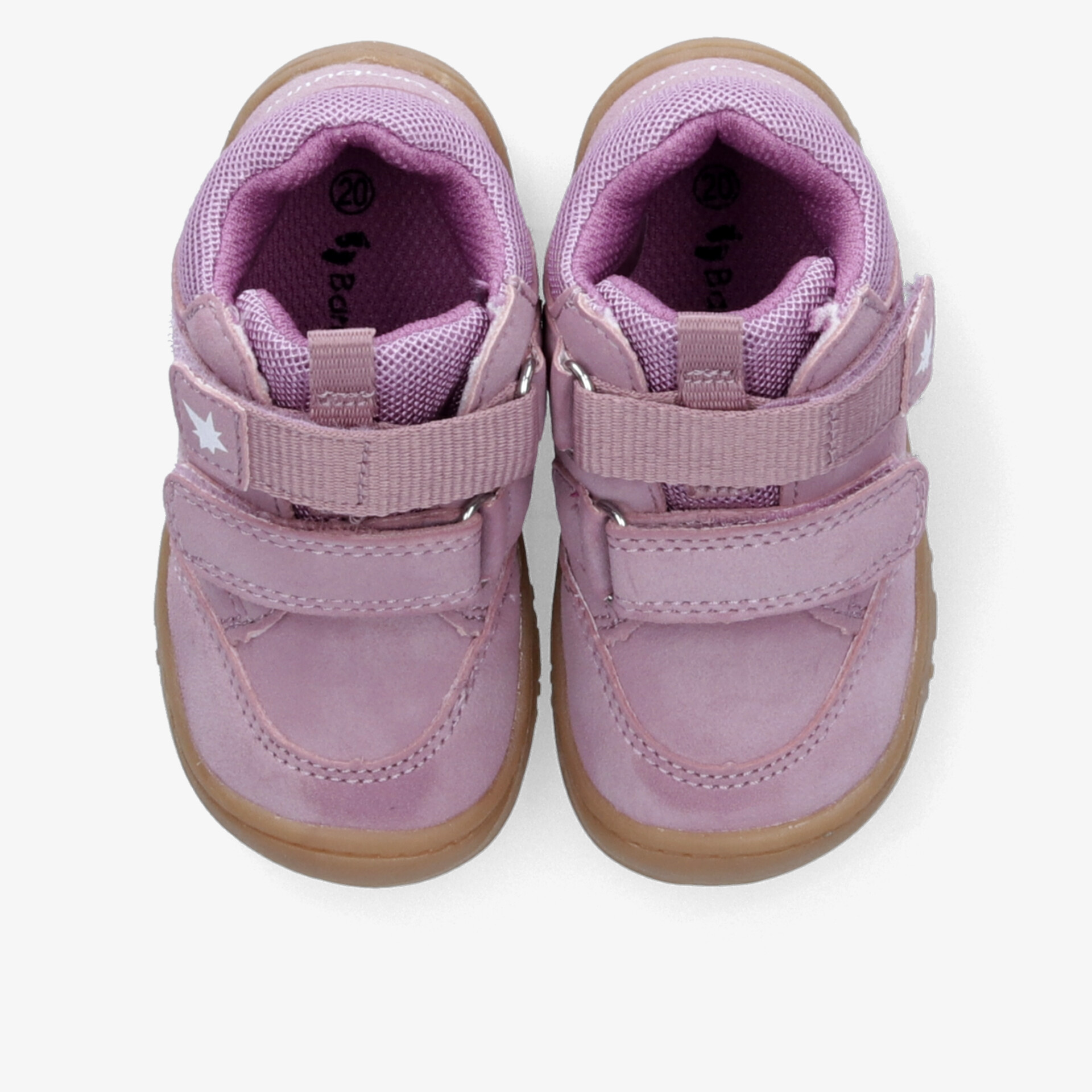 Sportliche rosa Schuhe mit bequemem Klettverschluss und rutschfester Sohle, gepolstert und leicht