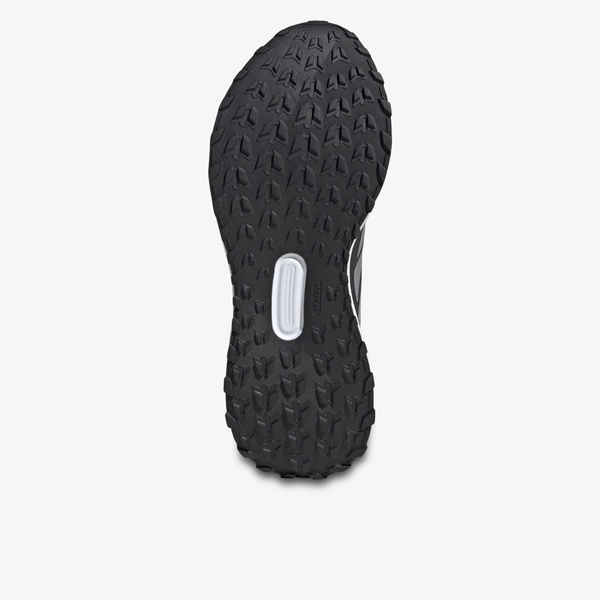 Detailaufnahme der schwarzen Schuhsohle mit robustem Profil für optimale Bodenhaftung und Langlebigkeit
