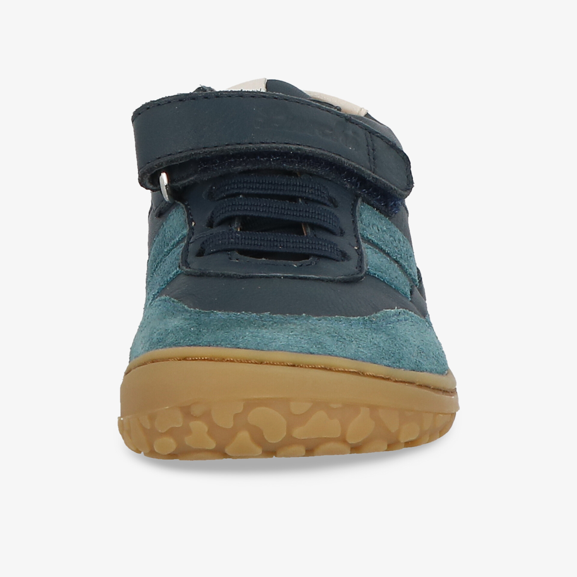 Robuster Schuh mit rutschfester Gummisohle und bequemen Klettverschluss für sicheren Halt und angenehmen Tragekomfort