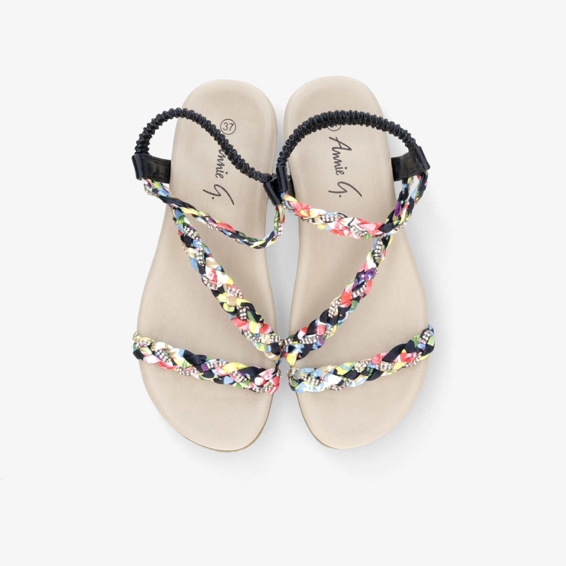 Leichte Sandalen mit floralen Riemen und bequemer Passform, ideal für sommerlichen Komfort und Stil