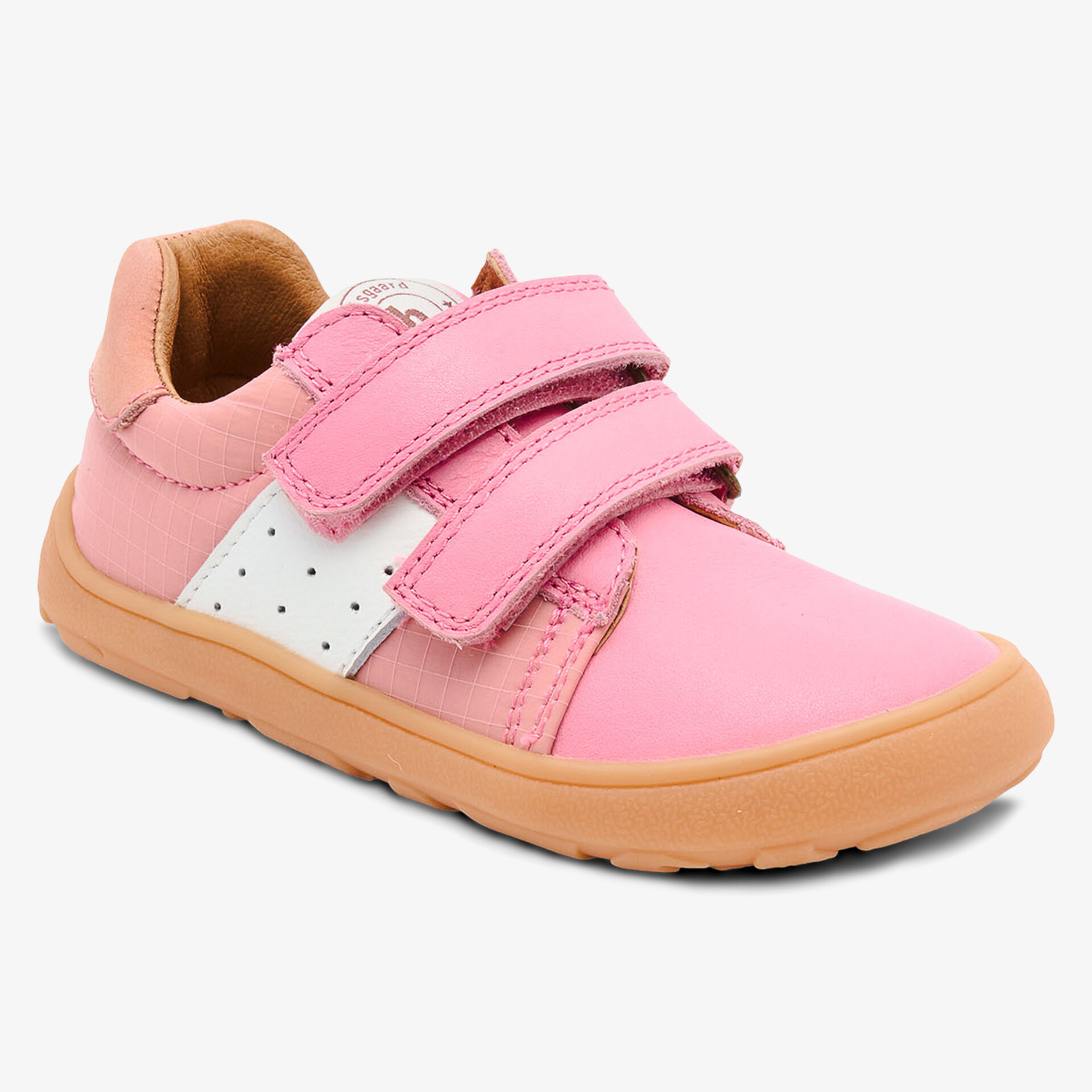 Einstellbare Sneaker mit Klettverschluss in Rosa und Weiß, ideal für komfortablen Alltagsstil.