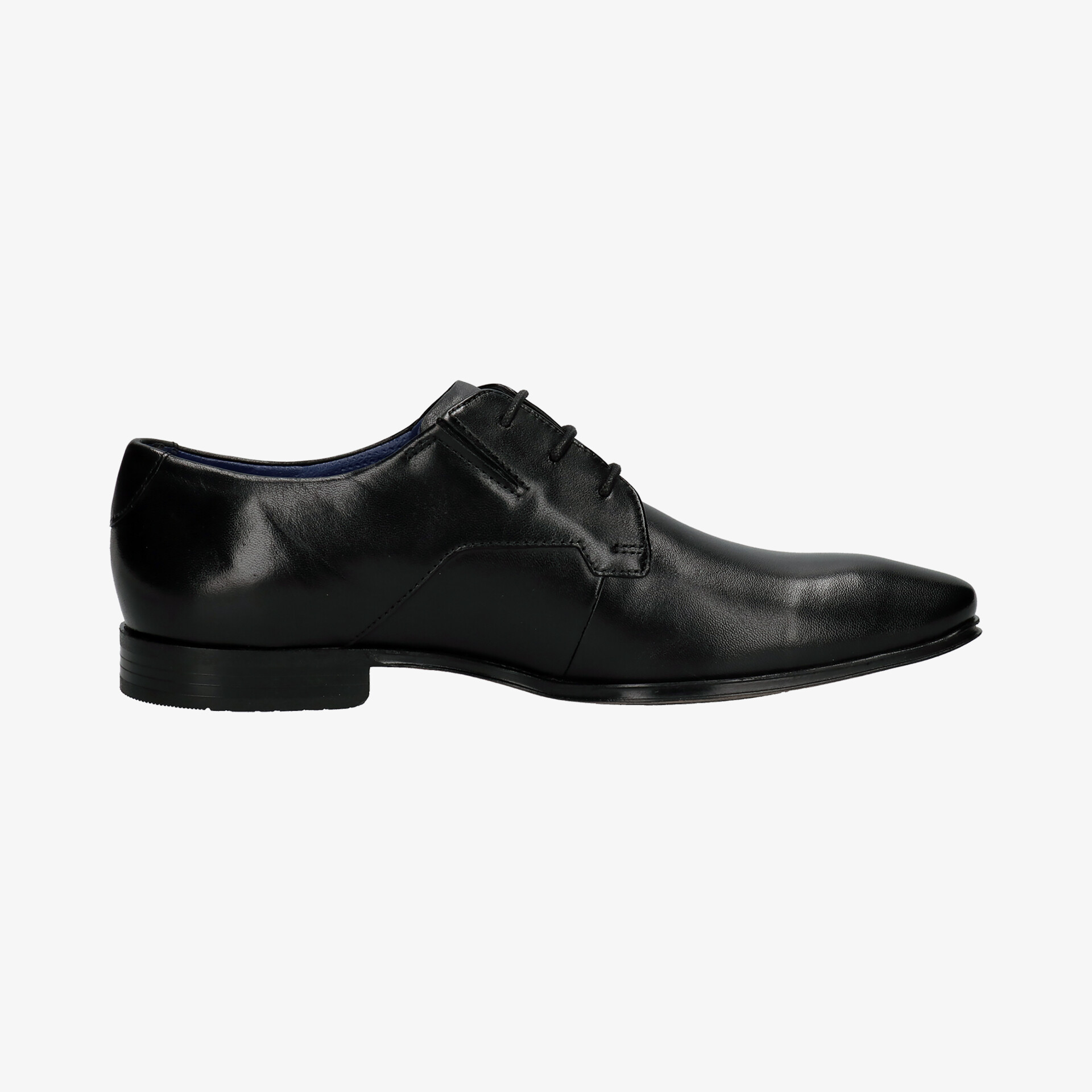 Eleganter schwarzer Lederschuh mit zeitlosem Design für formelle Anlässe.