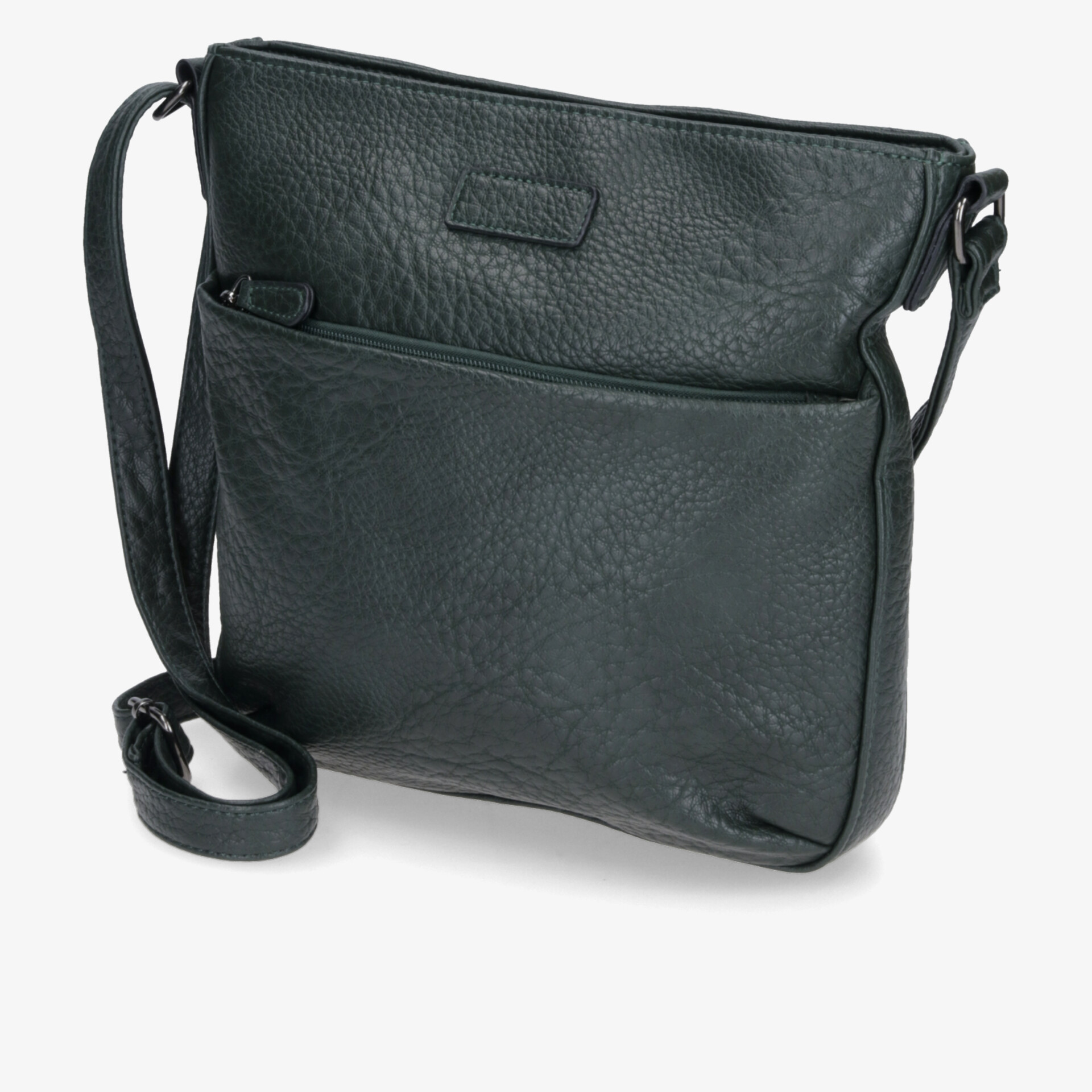 Moderne schwarze Umhängetasche mit verstellbarem Gurt und praktischer Außentasche, robust und funktional gestaltet