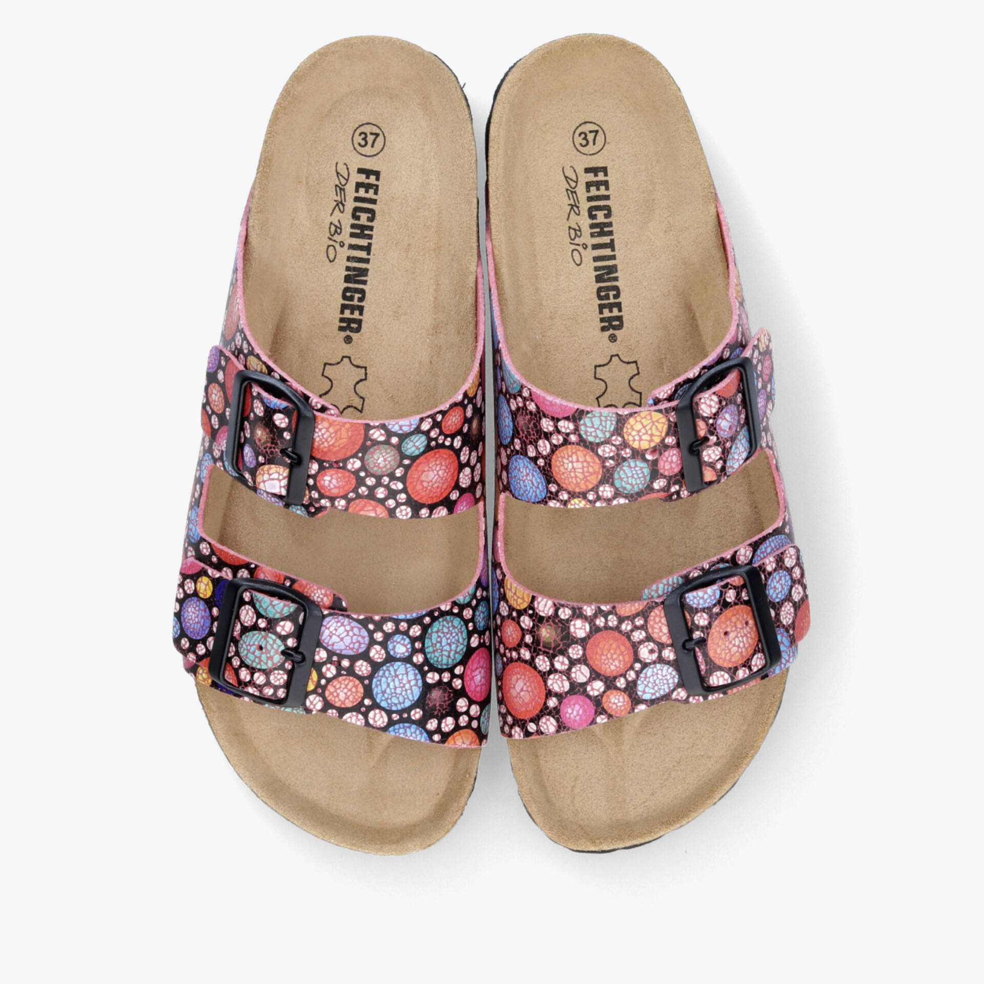 Bequeme Sandalen mit buntem Muster und verstellbaren Schnallen, weiches Fußbett für hohen Tragekomfort