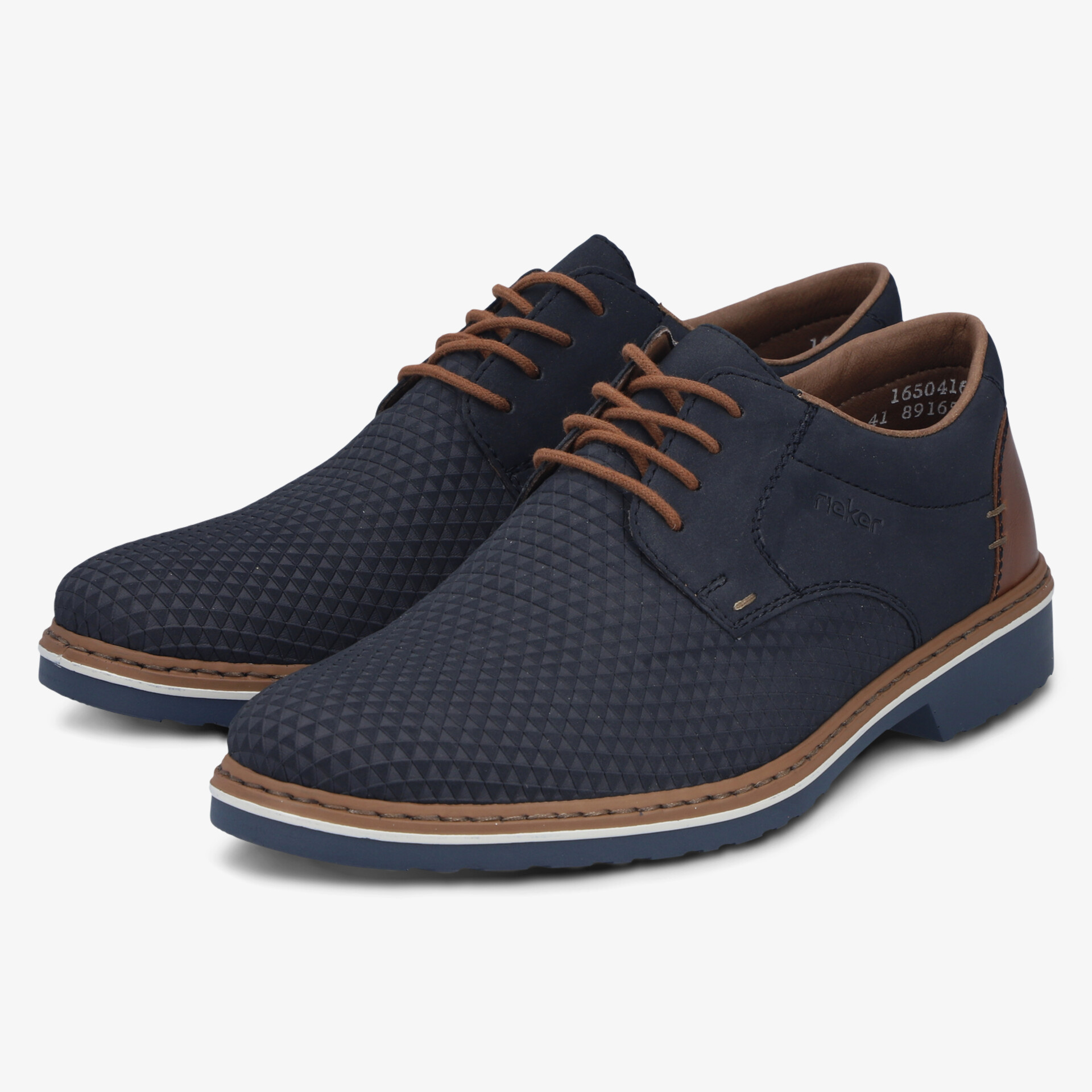 Elegante blaue Schnürschuhe mit leichter Sohle und atmungsaktivem Material für komfortablen Alltag