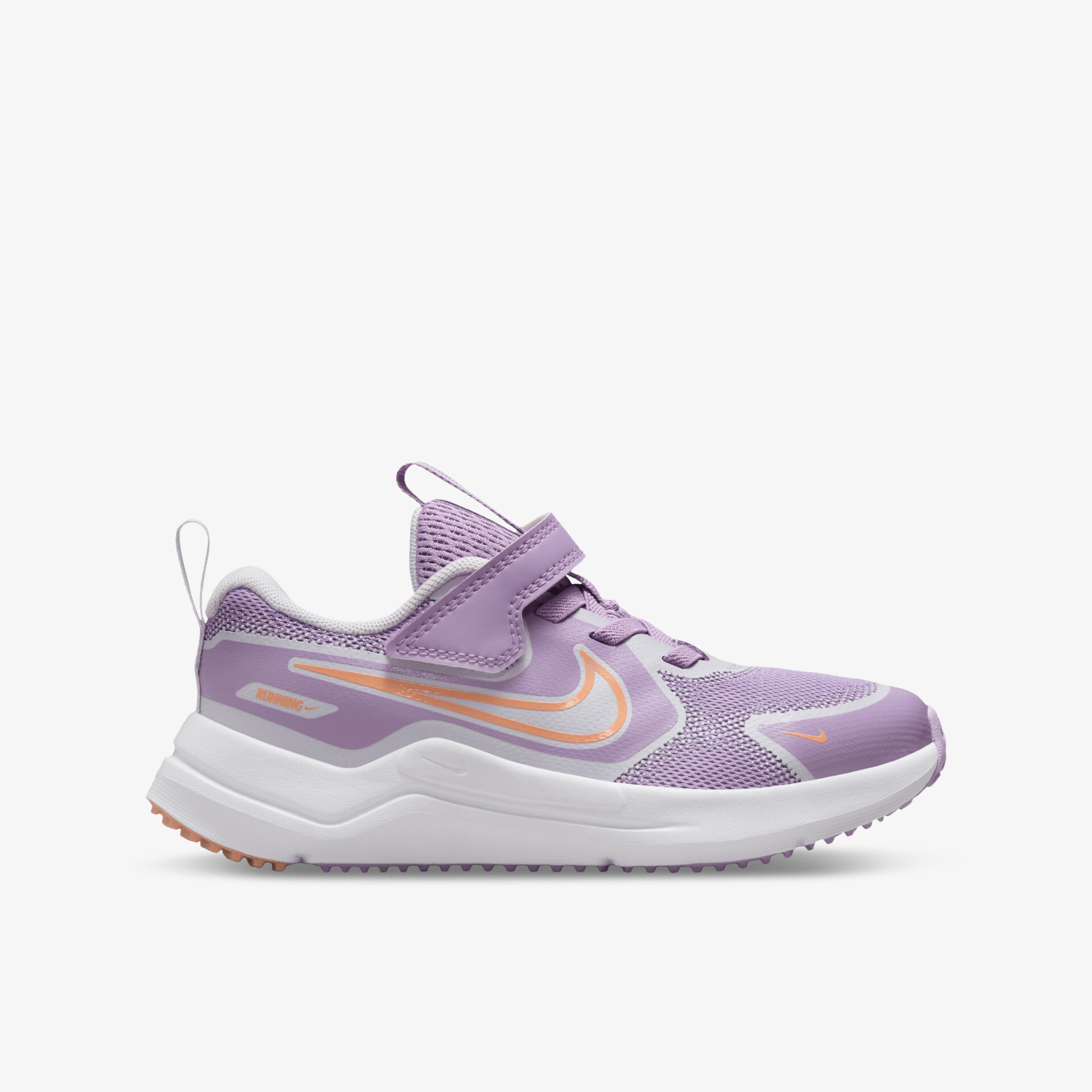 Moderner lila Sneaker mit Klettverschluss, atmungsaktiv und leichter Sohle, sportliches flexibles Design für optimalen Komfort