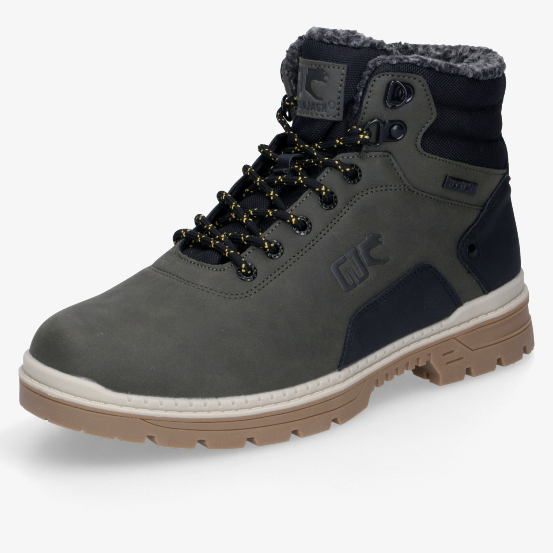 Robuster Winterstiefel mit wasserdichtem Obermaterial und isolierender Fütterung für maximalen Komfort.