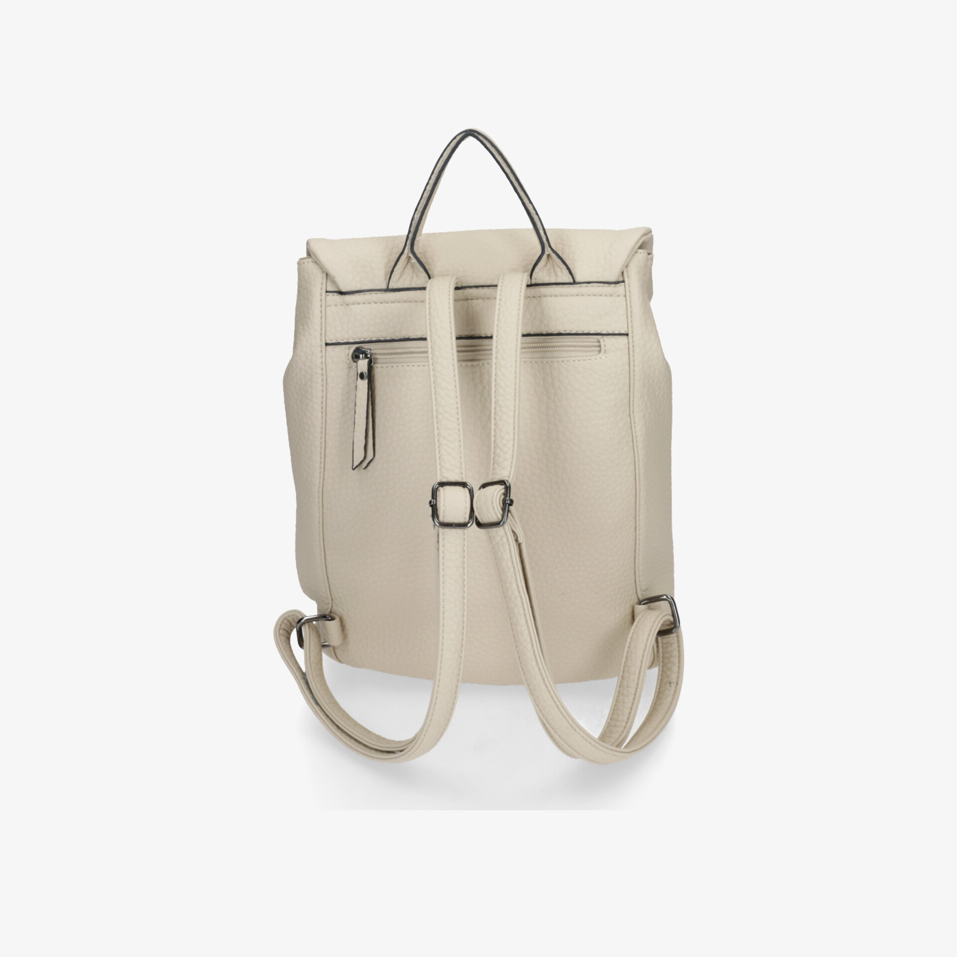Leichter hellbeiger Rucksack mit verstellbaren Trägern und praktischer Rückentasche, hochwertiges Material