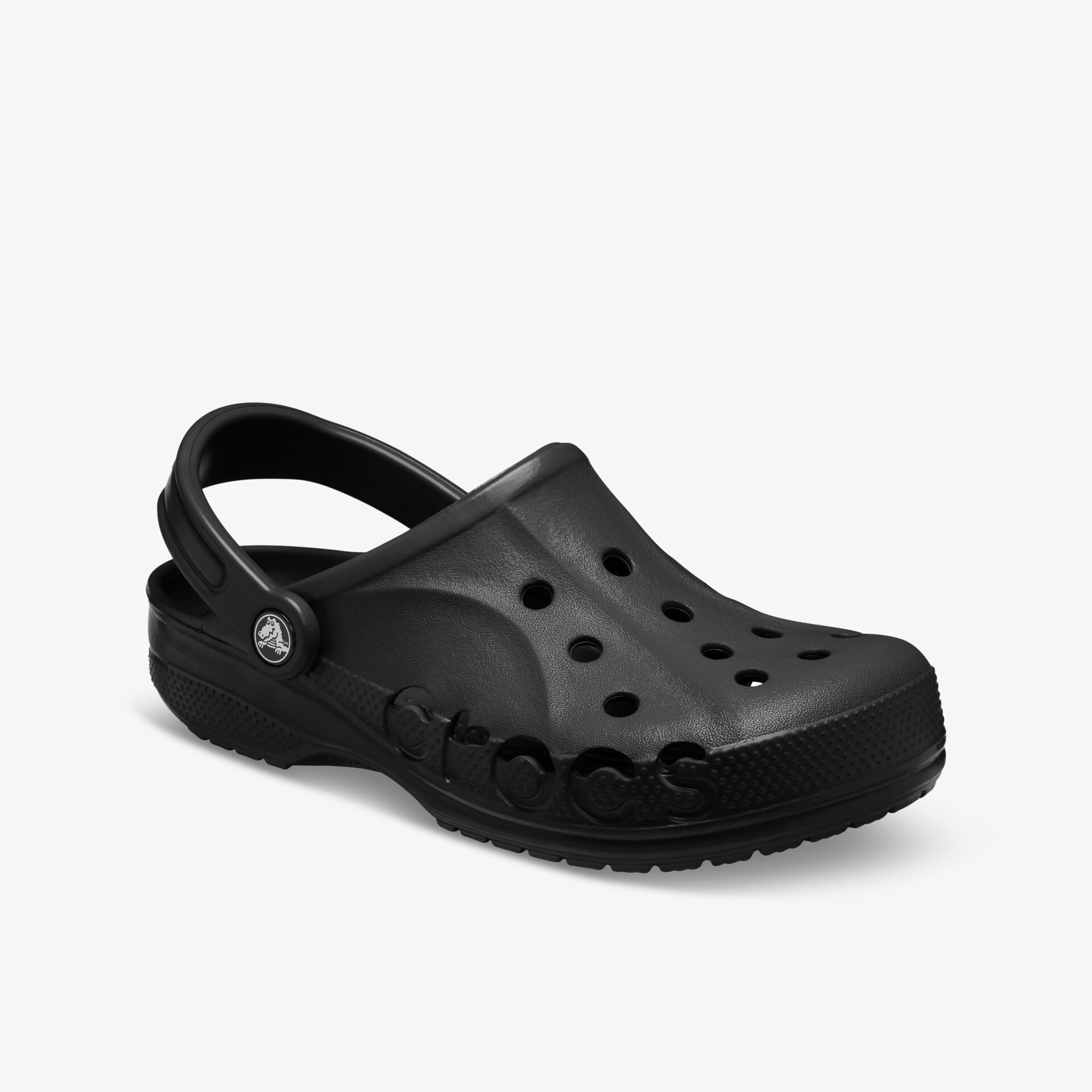 Schwarzer leichter Gummi-Clog mit atmungsaktiven Löchern, rutschfester Sohle und flexiblem Design