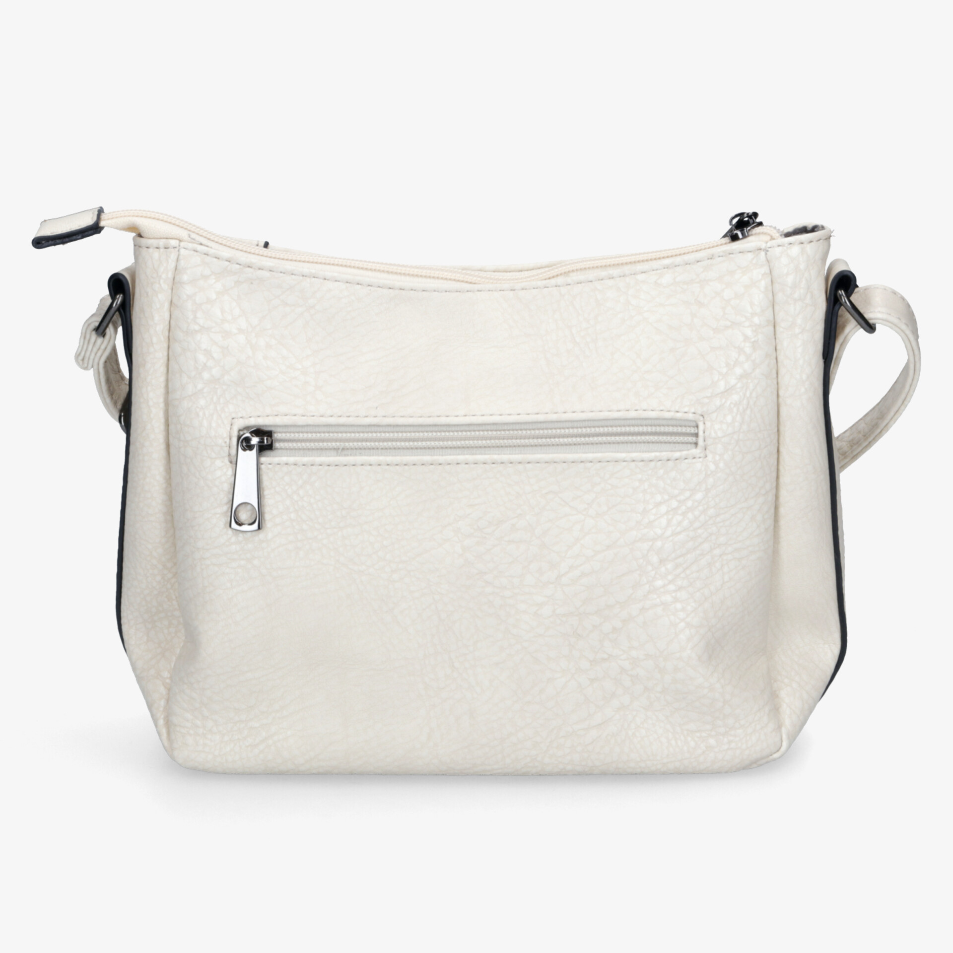 Weiße Tasche mit glatter Oberfläche und praktischem Reißverschluss, kompakte und vielseitige Alltagsbegleiterin