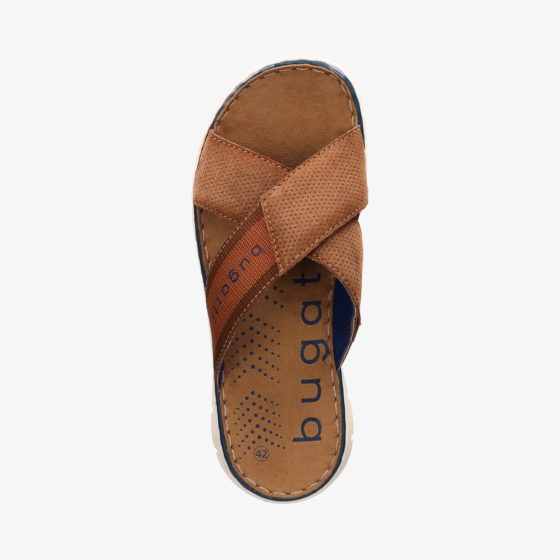 Bequeme offene Sandale mit geflochtenem Riemen und gepolsterter Innensohle, ideal für sommerlichen Komfort