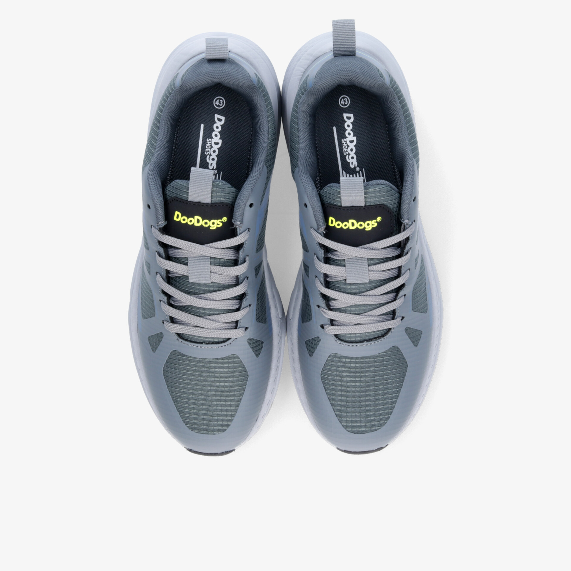 Sportliche graue Sneaker mit Schnürung und gepolsterter Innensohle, für hohen Tragekomfort und Flexibilität