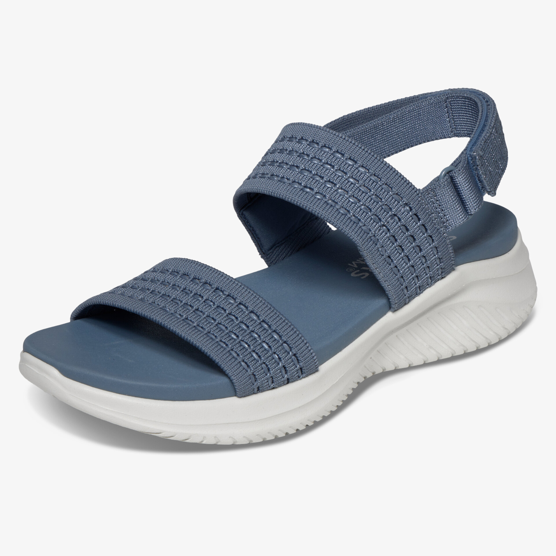 Moderne leichte Sandale mit verstellbarem Klettverschluss und rutschfester profilierter Sohle für hohen Tragekomfort