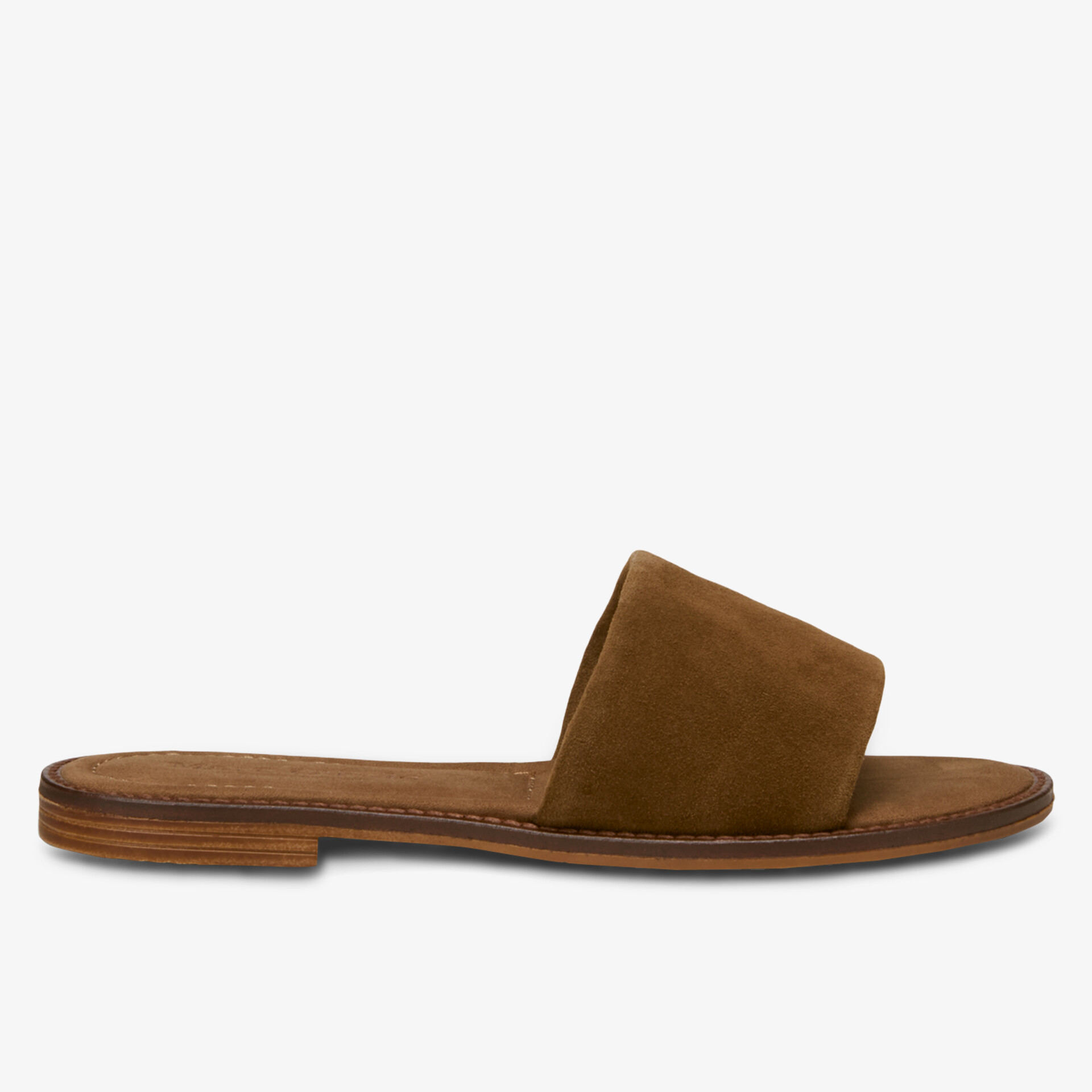 Elegante braune Ledersandalette mit flachem Profil für bequemen Alltag und sommerlichen Komfort