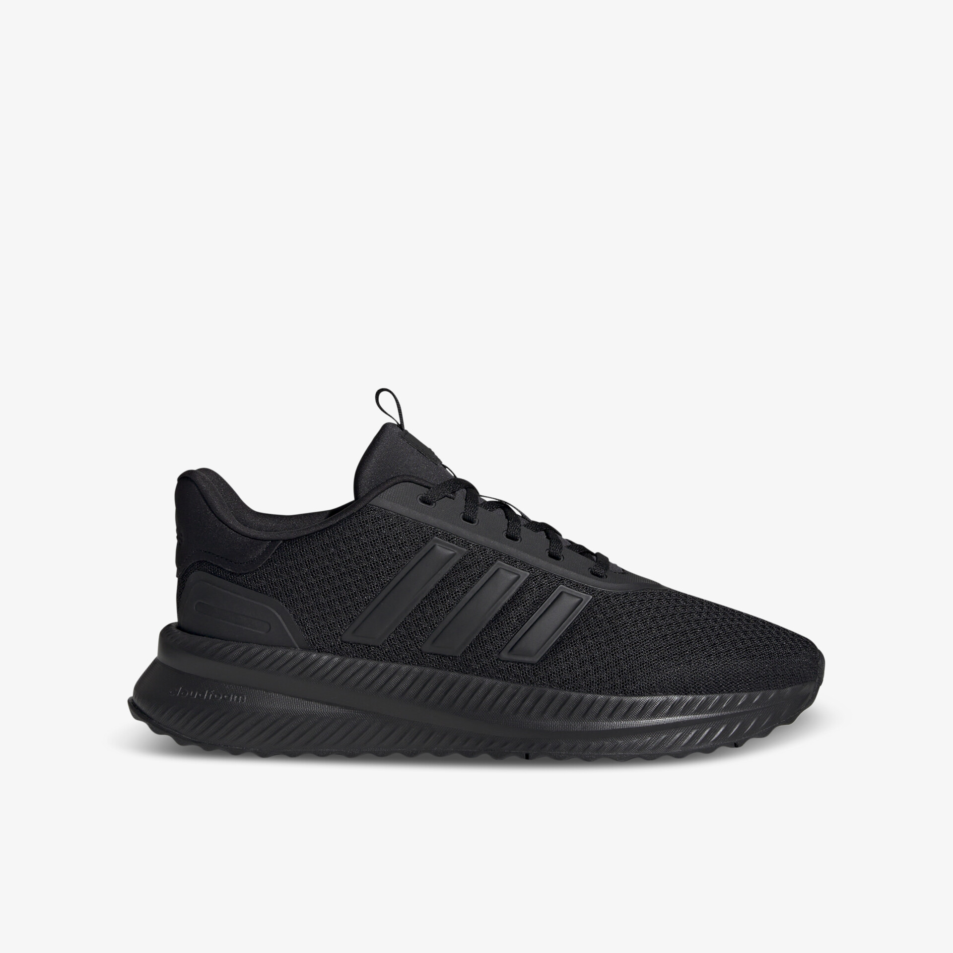 Schwarzer Sneaker in seitlicher Ansicht mit leichter Sohle und sportlichem modernen Design