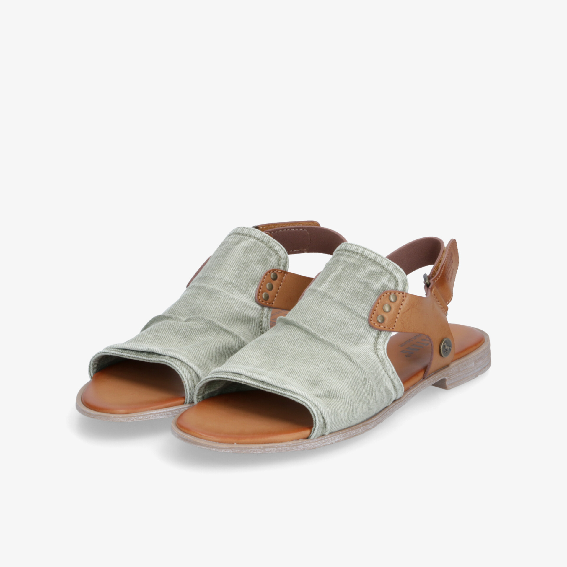 Bequeme offene Sandalen mit Riemenverschluss und flexiblem, robustem Sohlenaufbau in Grau und Braun im Paar