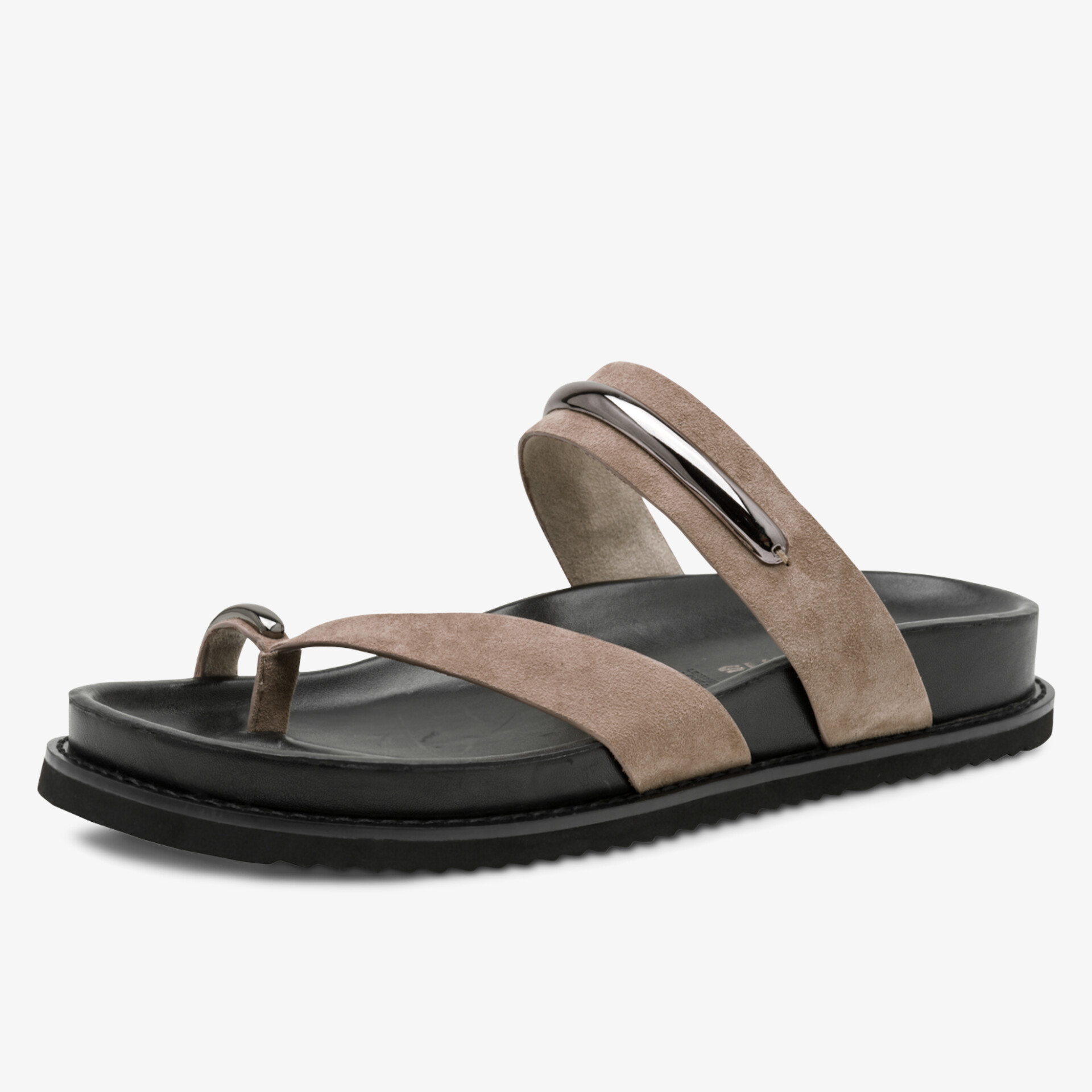 Bequeme Sandale mit weichem Fußbett und rutschfester Sohle, hochwertiges Leder in lässigem Design