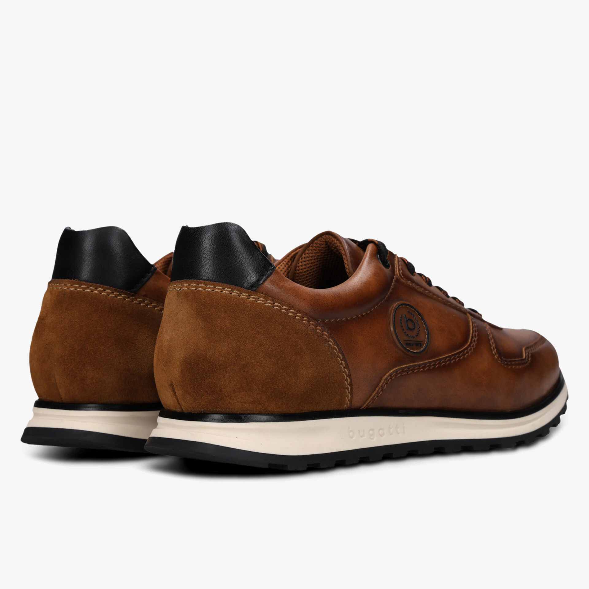 Braune Ledersneaker mit komfortabler Passform und robuster, profilierter Sohle, ideal für Alltag und Freizeit